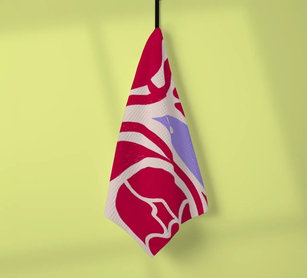 Birdie & Blossoms Viva Magenta tea towel by Studio One