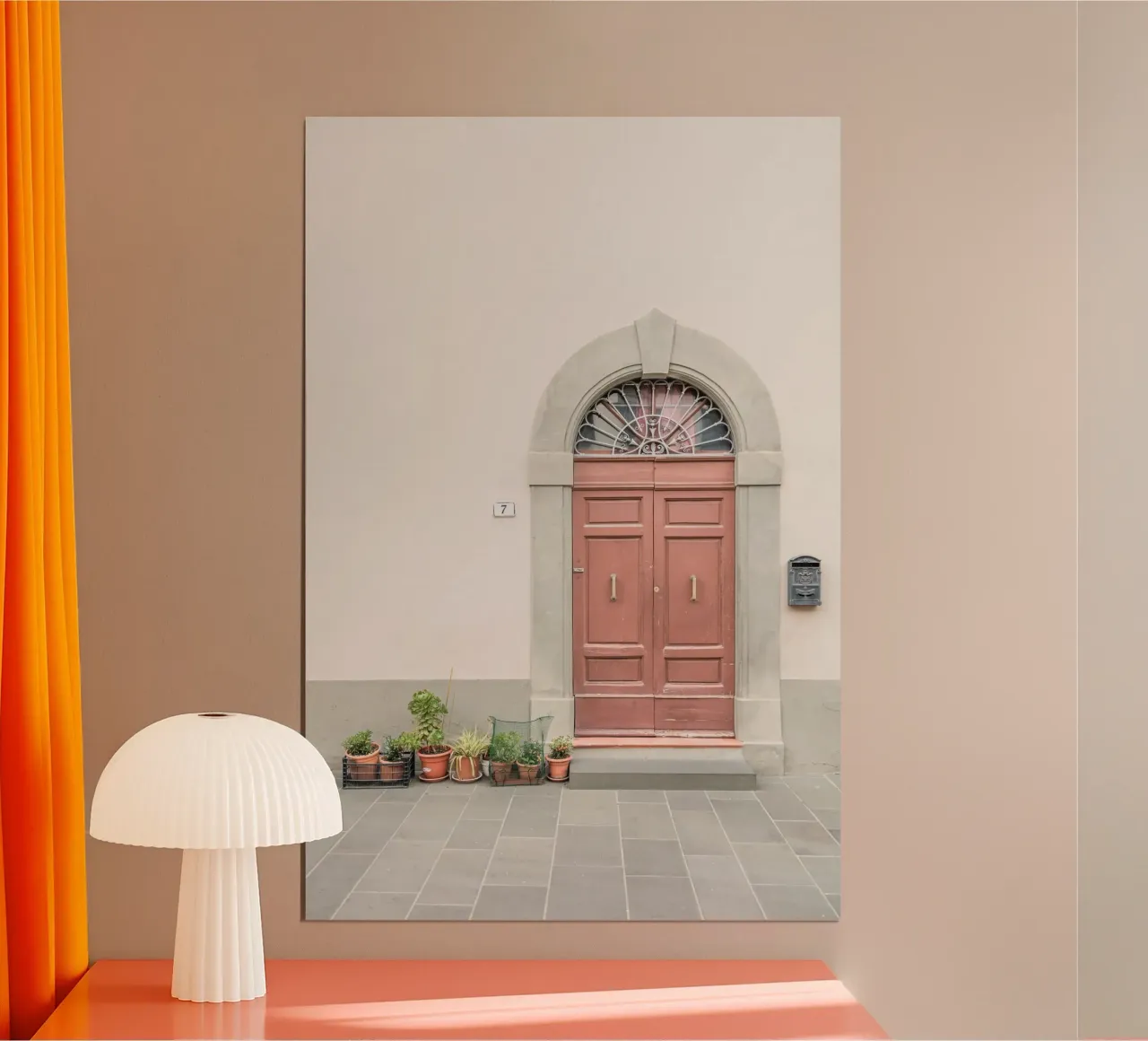 Red door in Italy carta hahnemühle da photolovers