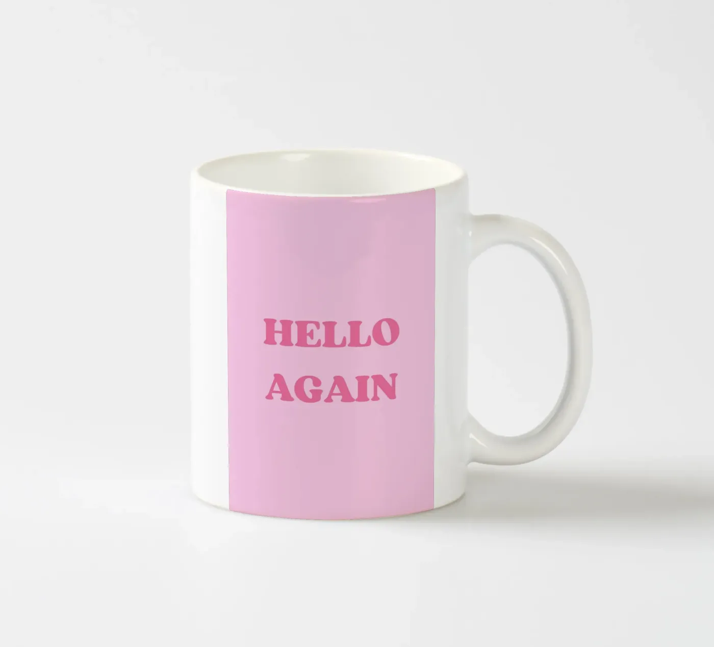 HELLO AGAIN ceramic mug by SMRT STUDIO