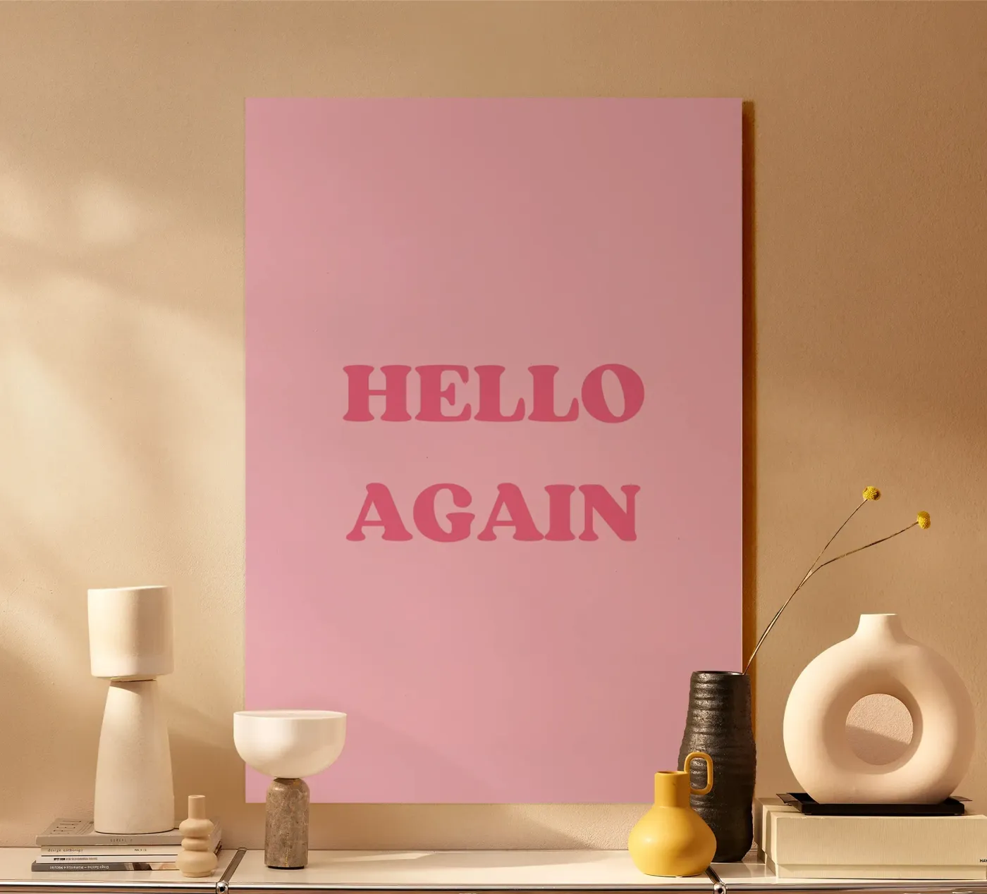 HELLO AGAIN alluminio dibond da SMRT STUDIO