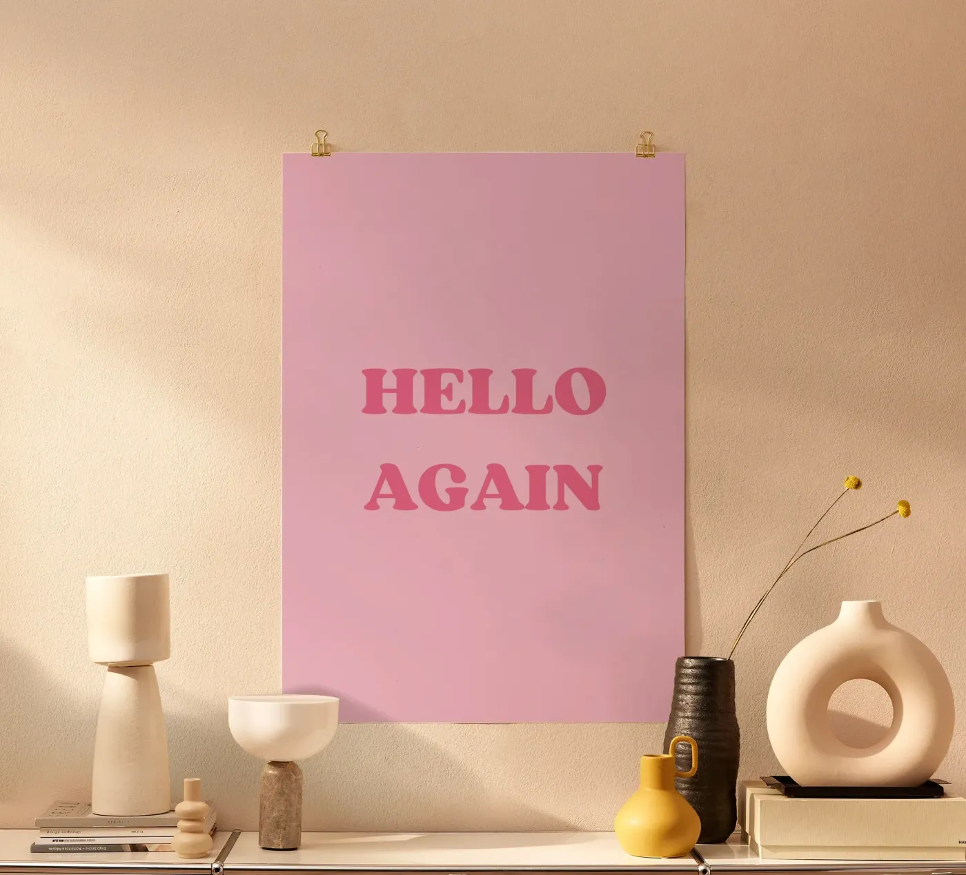 HELLO AGAIN poster by SMRT STUDIO