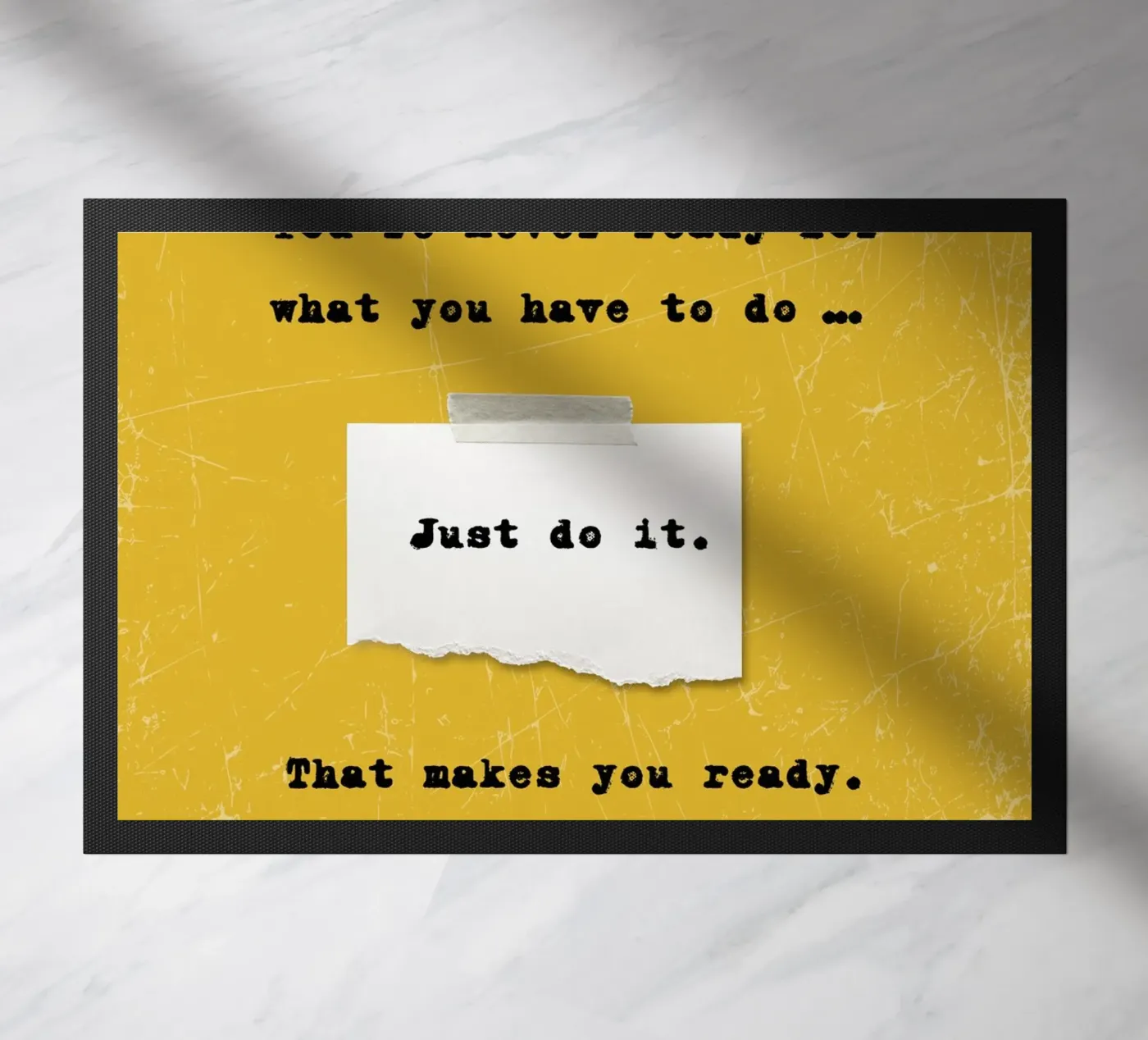 JUST DO IT doormat by SMRT STUDIO