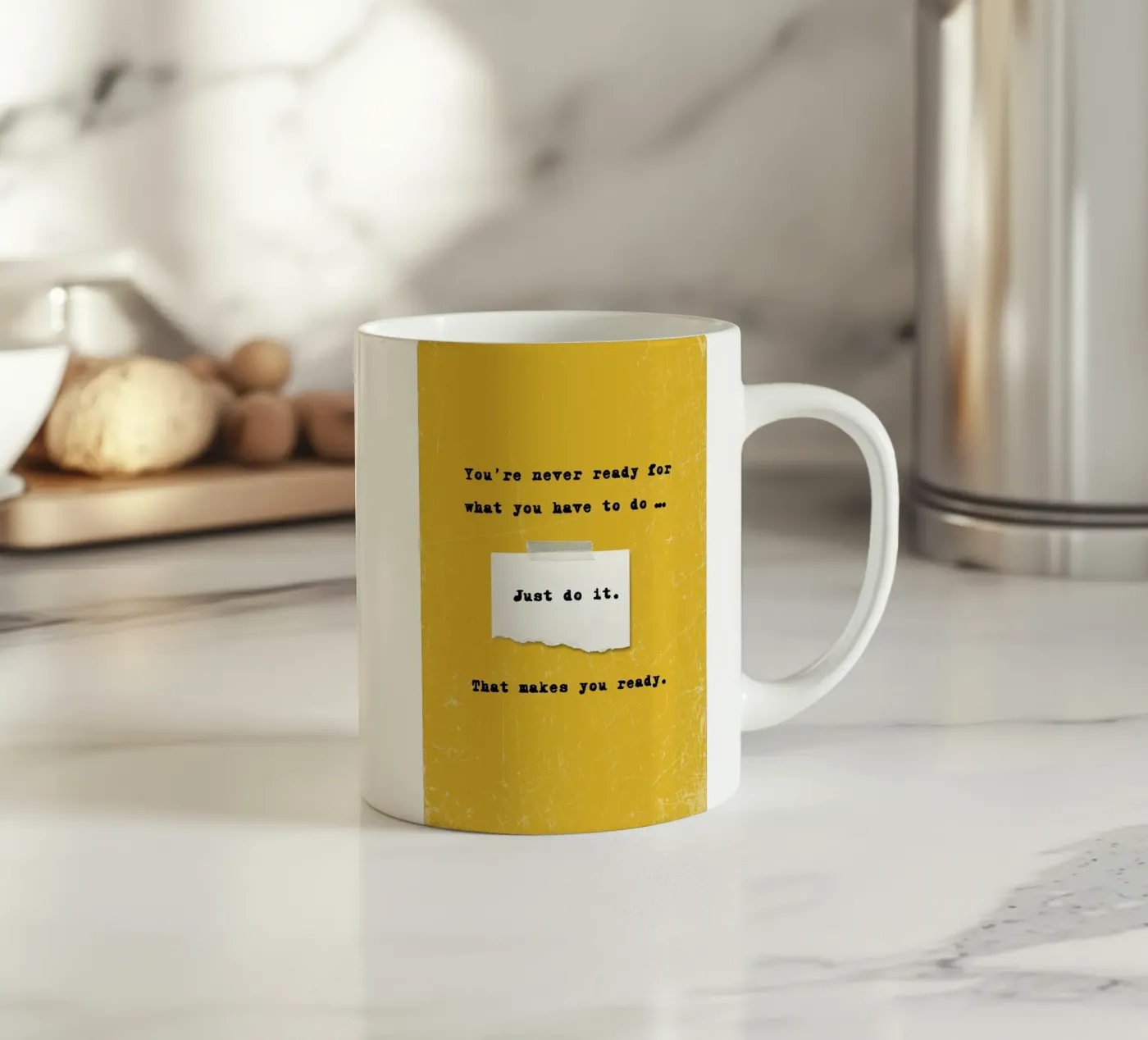 JUST DO IT ceramic mug by SMRT STUDIO