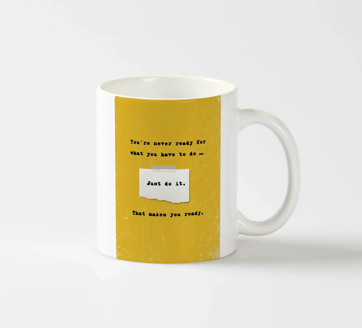 JUST DO IT ceramic mug by SMRT STUDIO