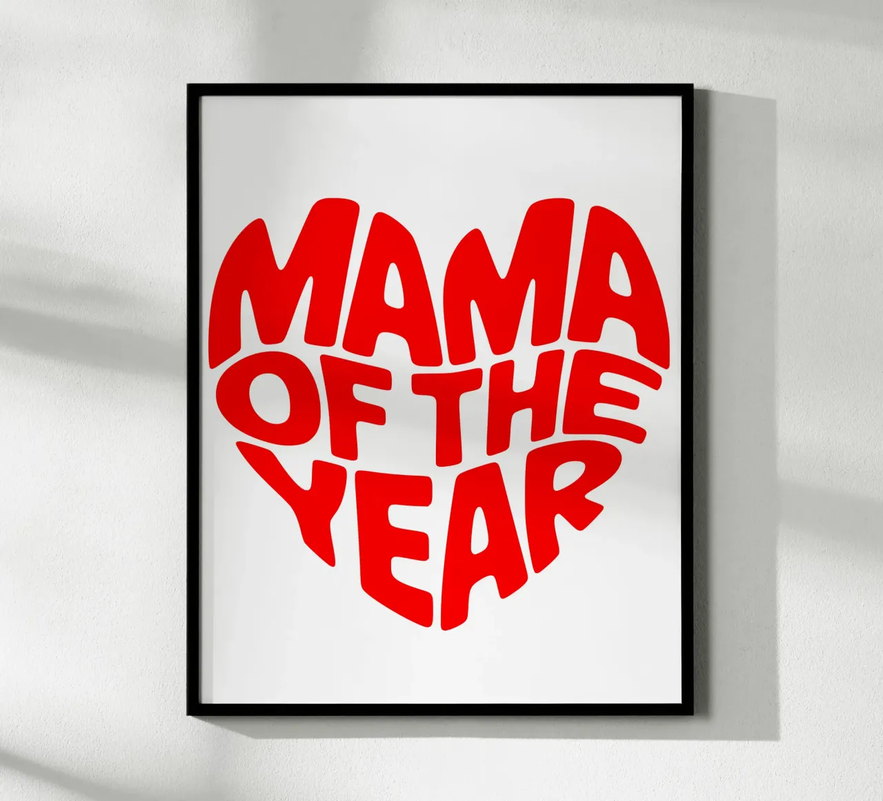 Mamma dell'anno poster con telaio in plastica da RB-Quotes