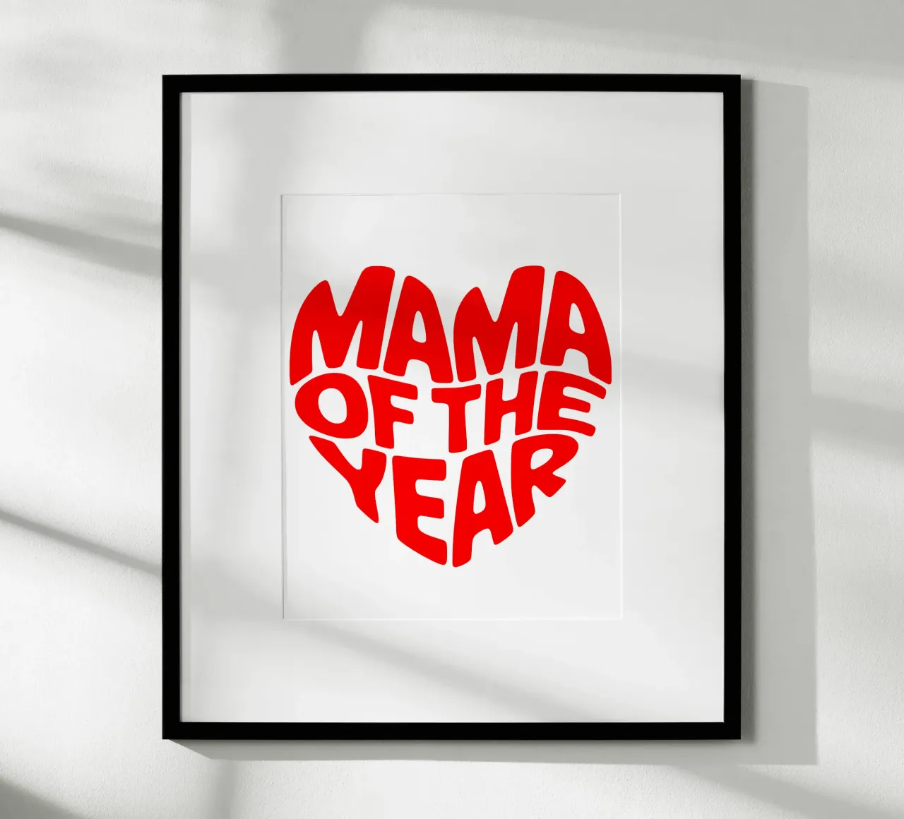Mamma dell'anno poster con telaio in plastica da RB-Quotes