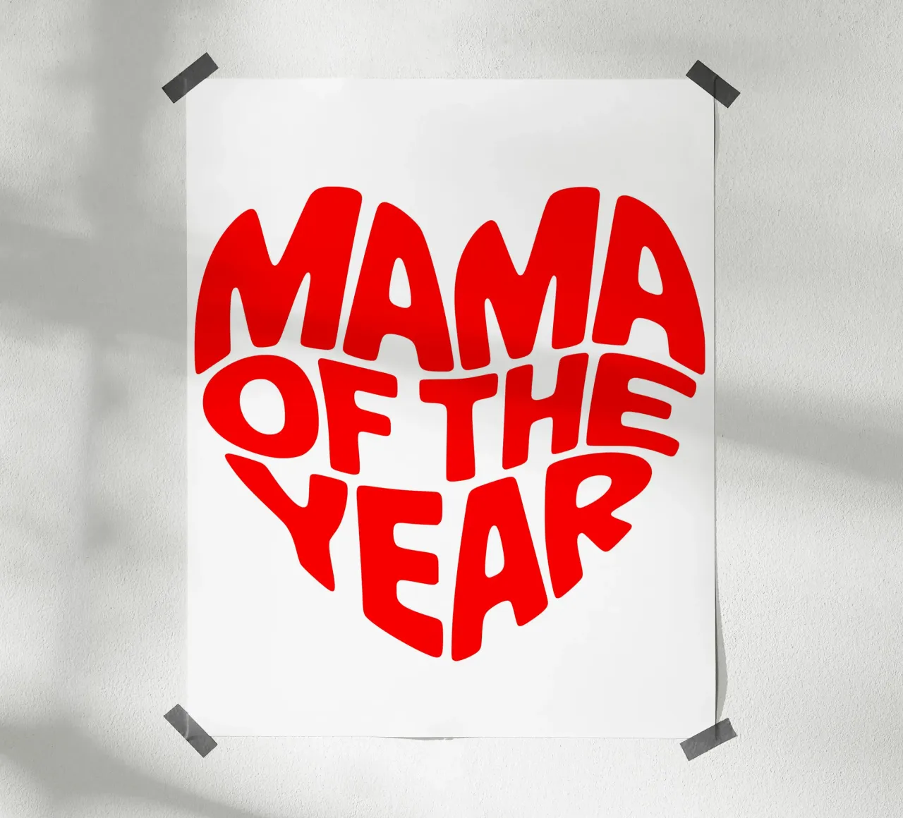 Mamma dell'anno poster con telaio in plastica da RB-Quotes