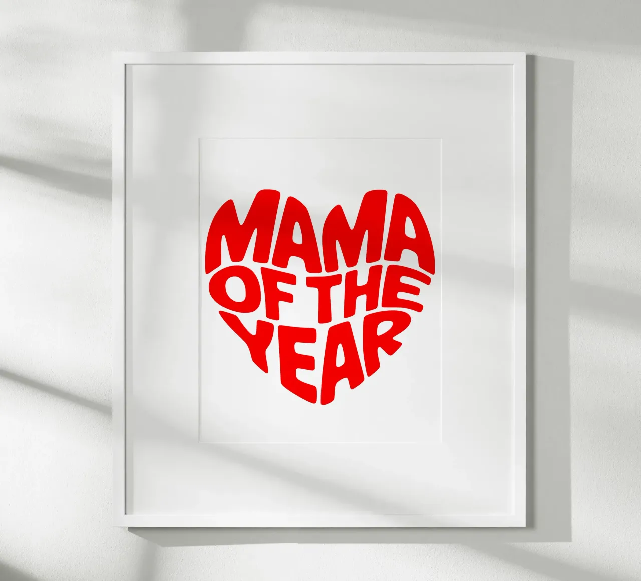 Mamma dell'anno poster con telaio in plastica da RB-Quotes