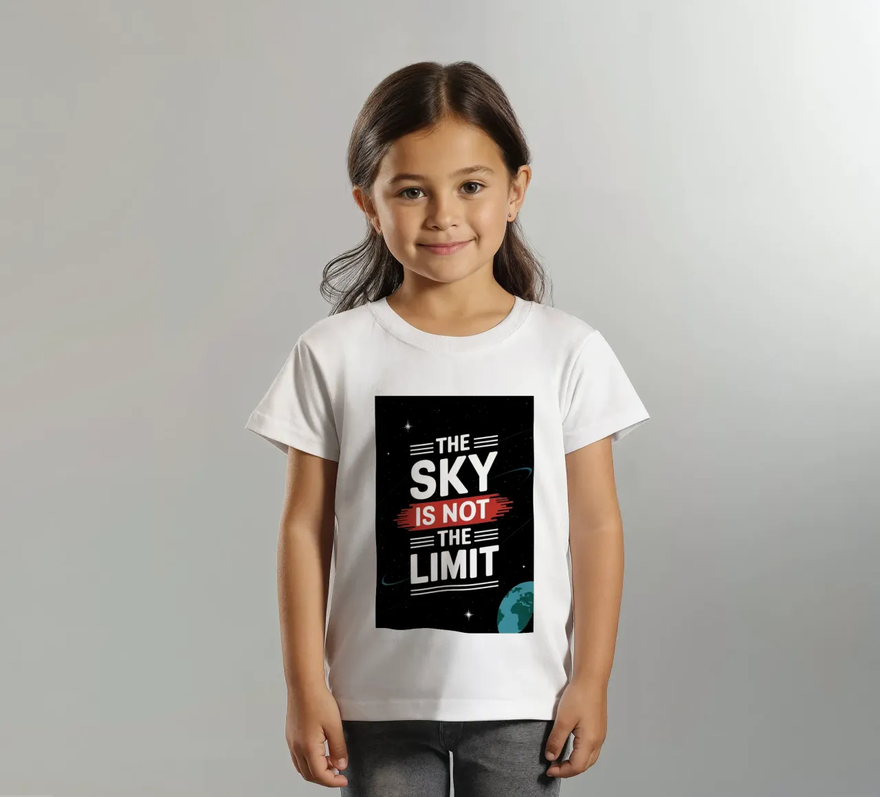 The sky is not the limit, Motivation kids t-shirt by RB-Quotes