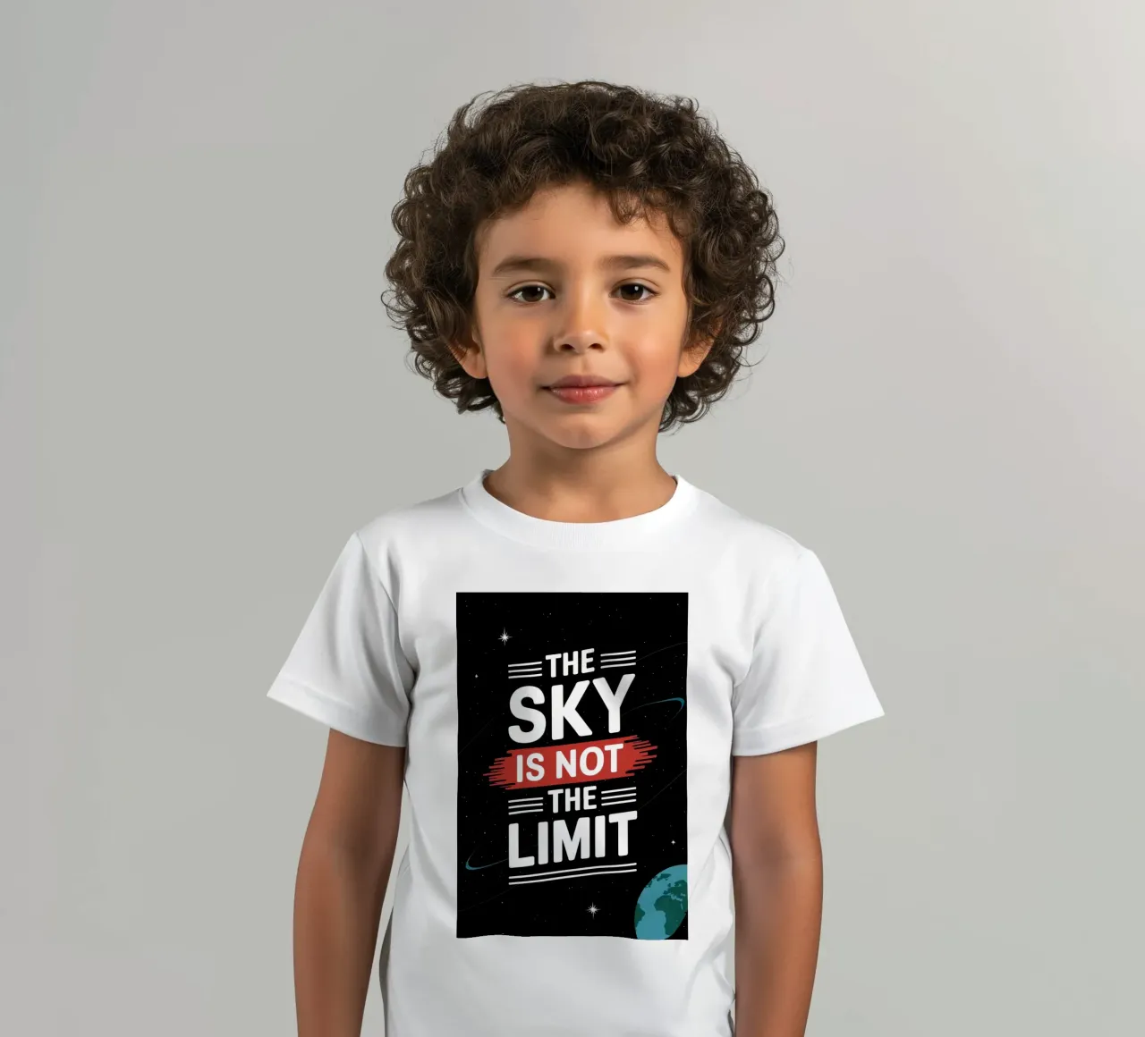 The sky is not the limit, Motivation kids t-shirt by RB-Quotes