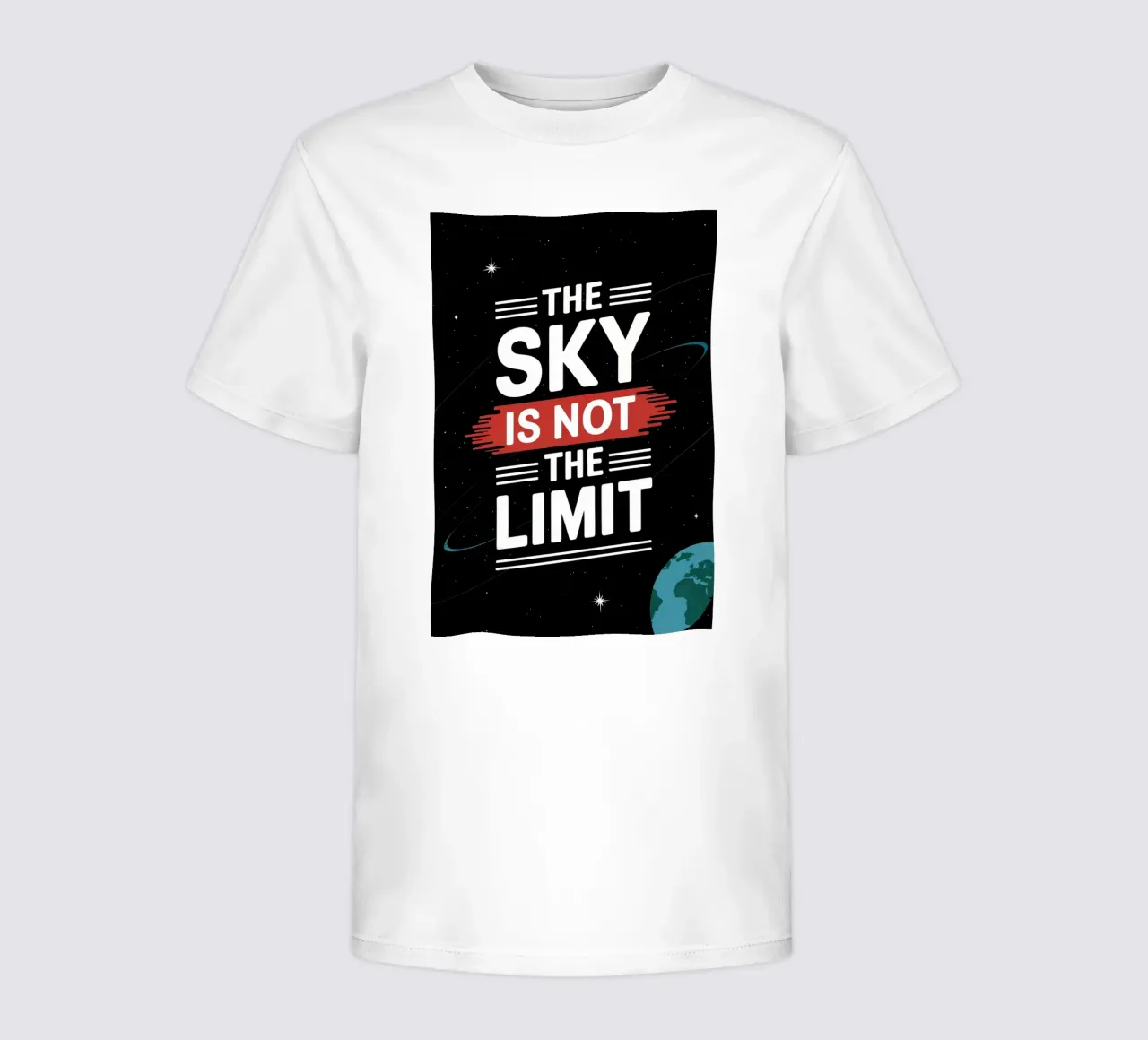 The sky is not the limit, Motivation kids t-shirt by RB-Quotes