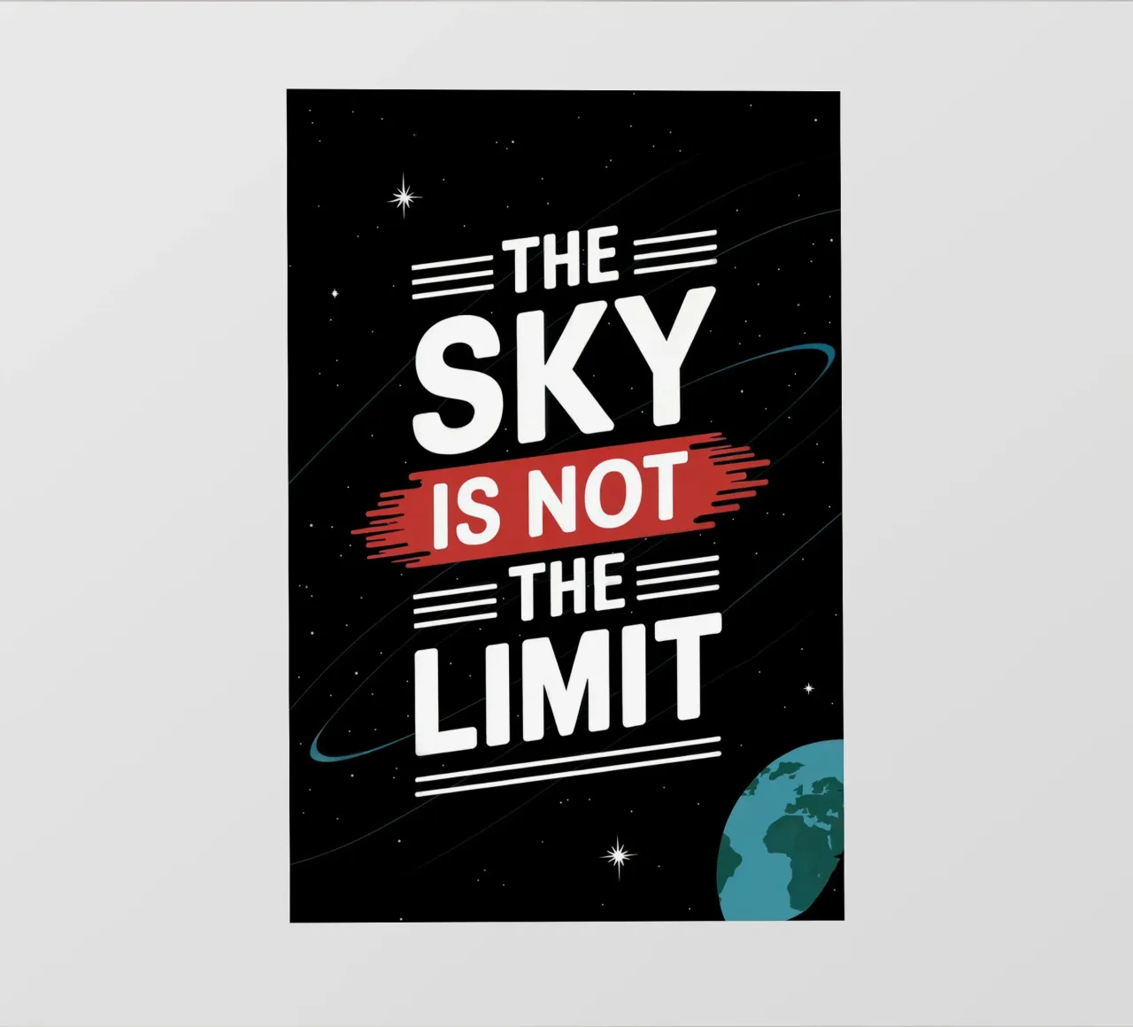 Der Himmel ist nicht die Grenze, Motivation Fototapete von RB-Quotes