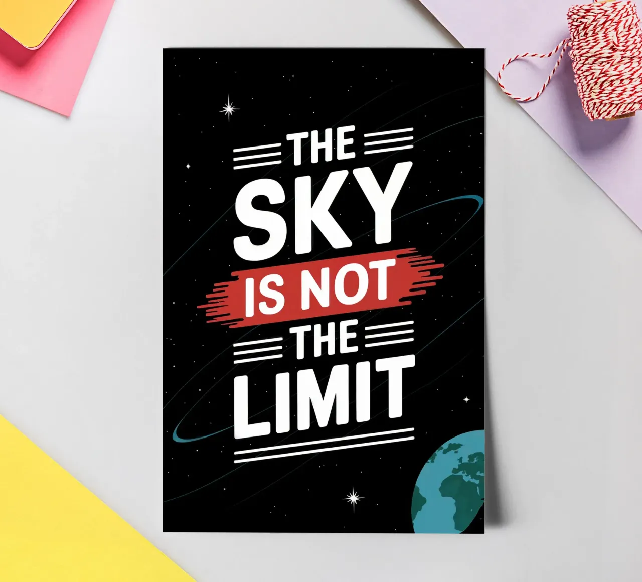 The sky is not the limit, Motivation sticker sheet by RB-Quotes