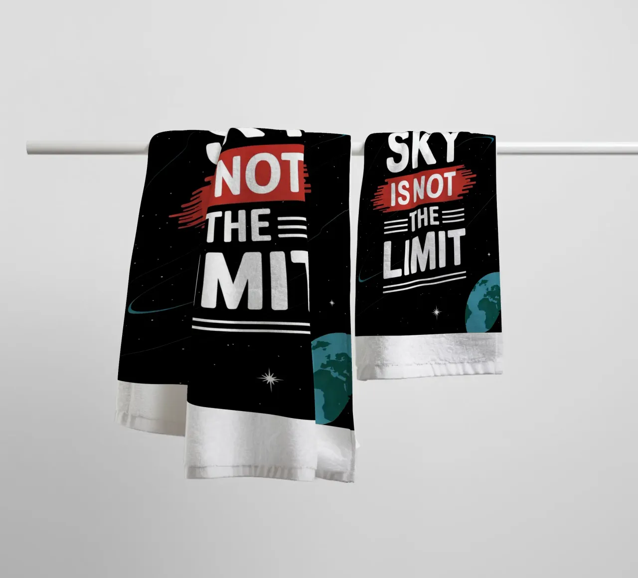 The sky is not the limit, Motivation towel by RB-Quotes