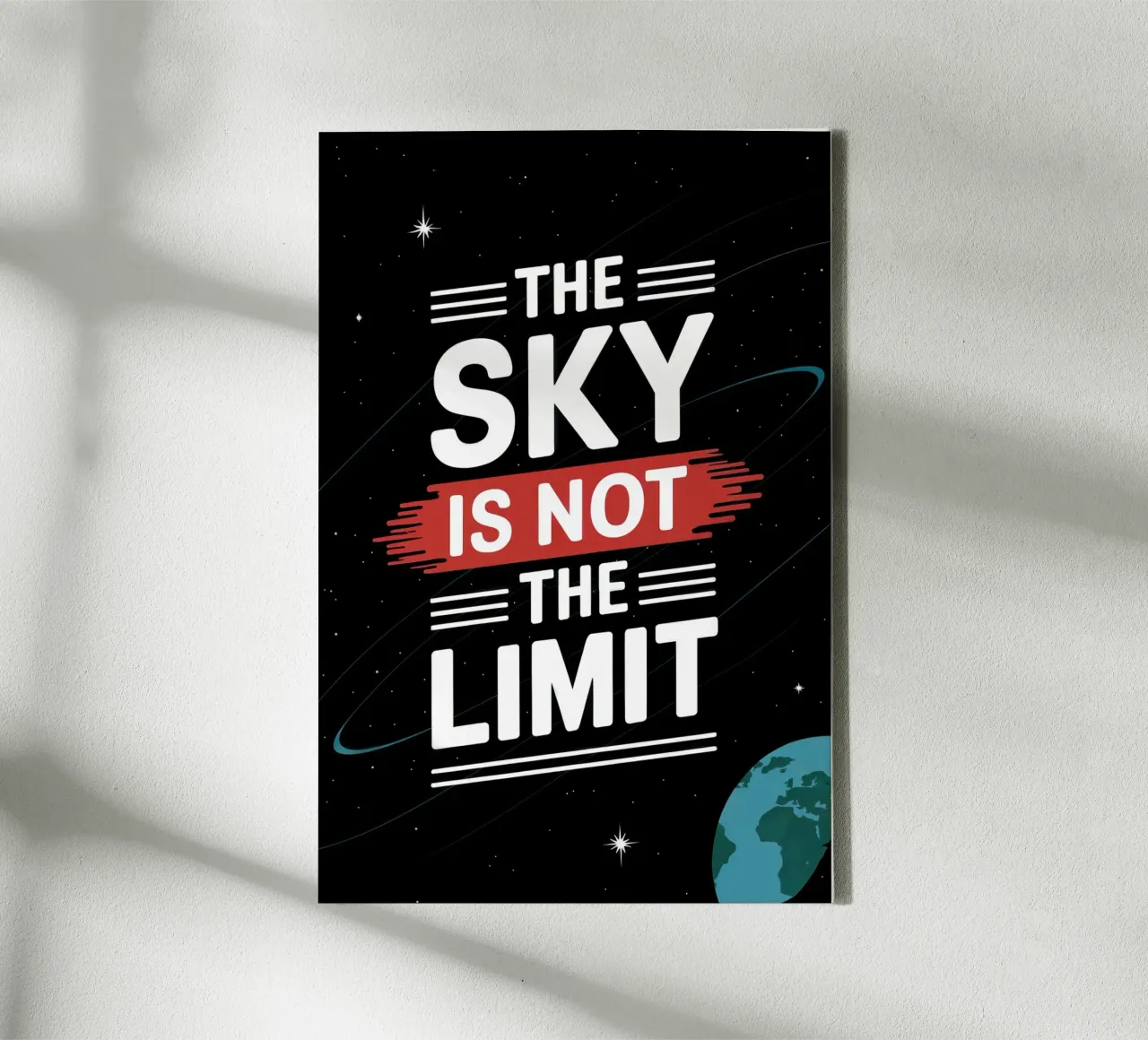 The sky is not the limit, Motivation canvas by RB-Quotes