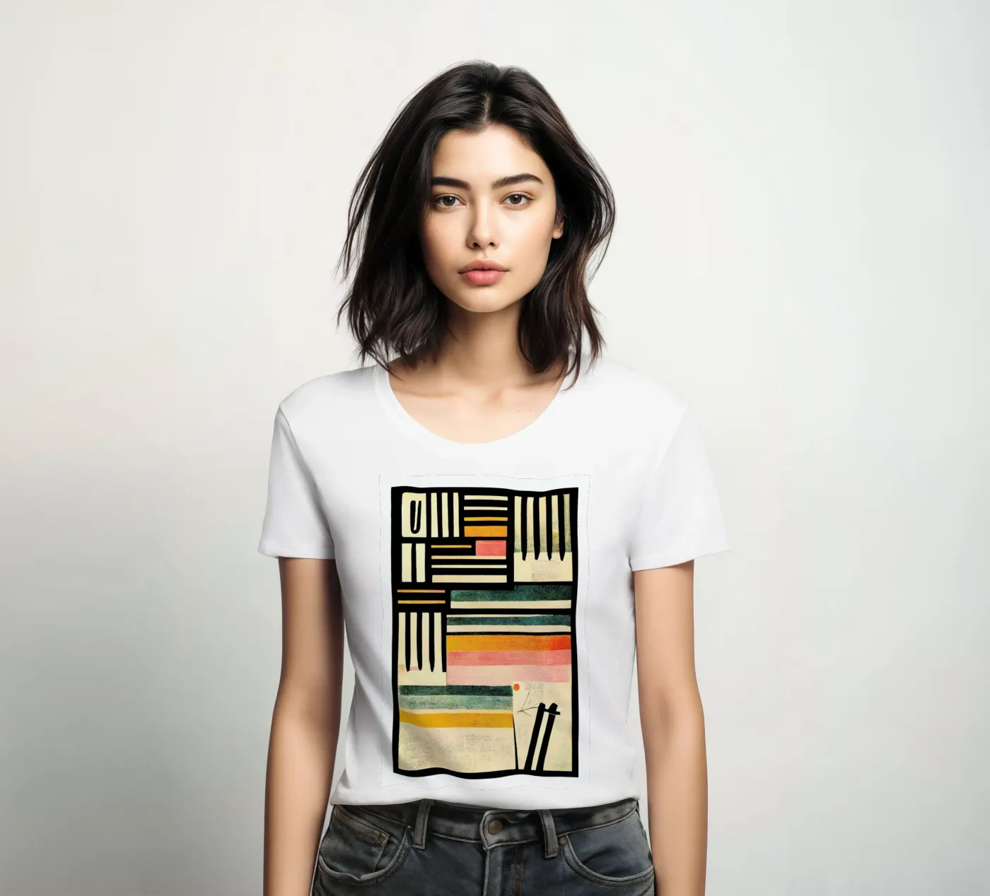 Crossed Lines women's fitted t-shirt by treechild
