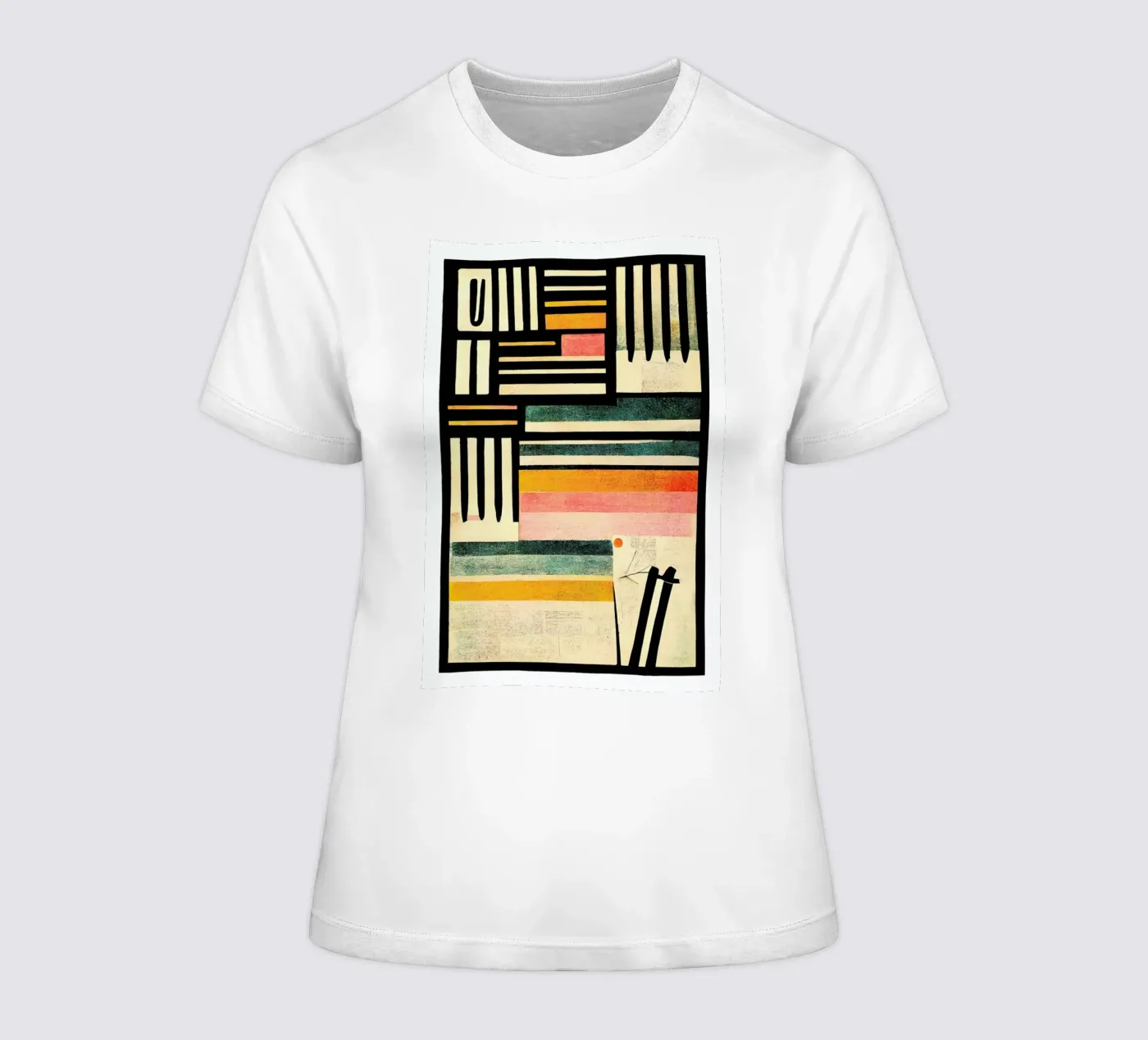 Crossed Lines women's fitted t-shirt by treechild