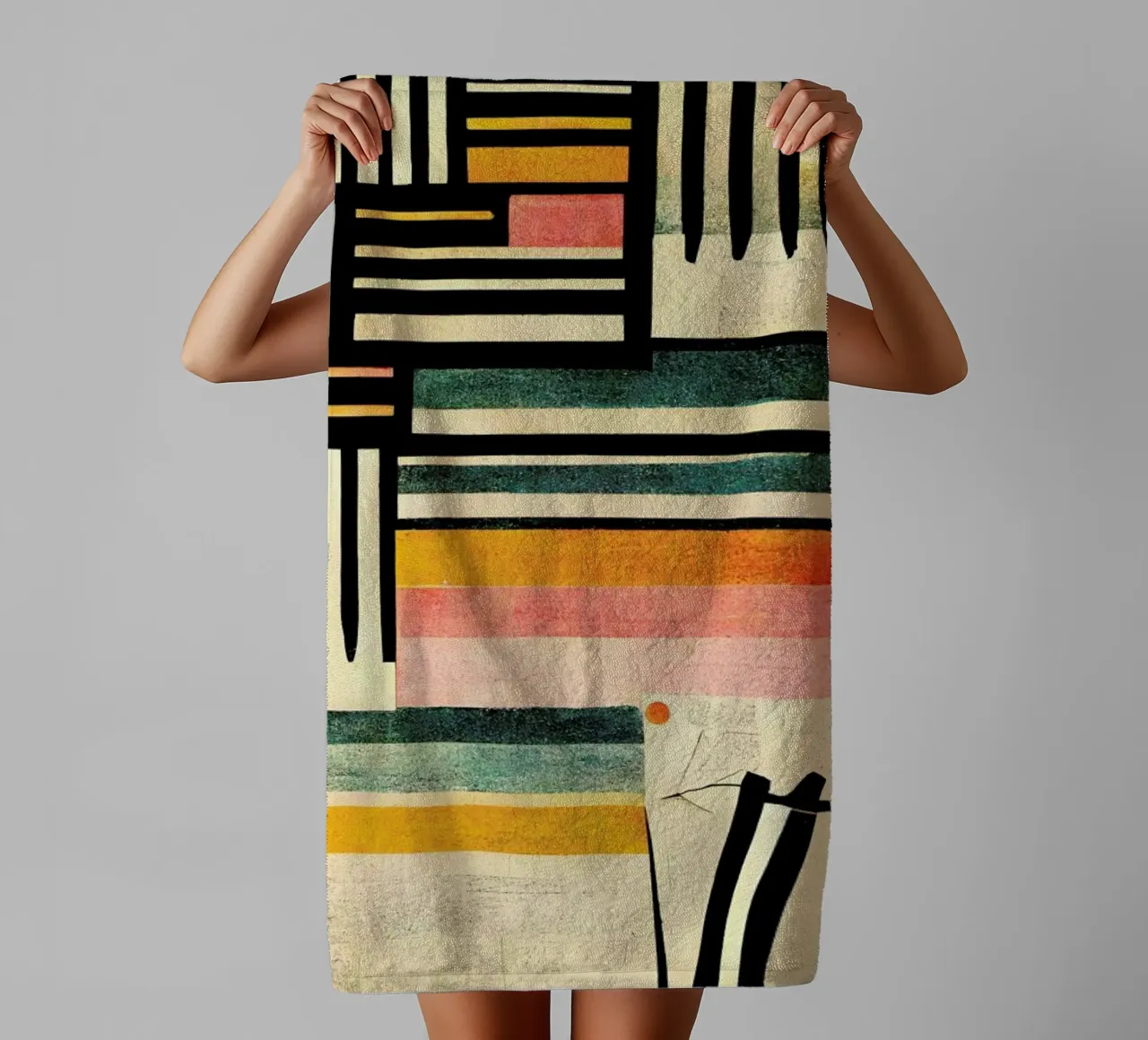 Crossed Lines badhanddoek van treechild