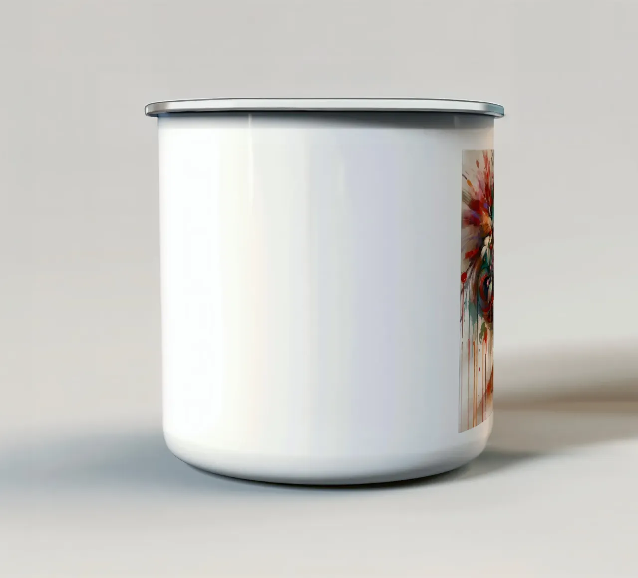 Acquerello floreale donna tazza in smalto da Chromatic Fusion Studio