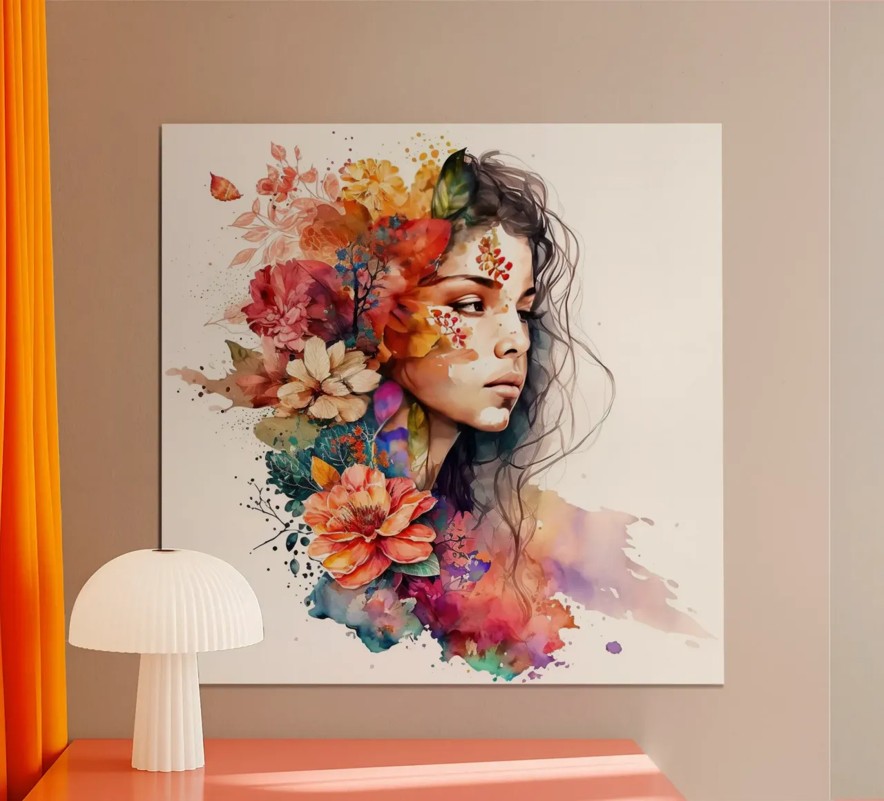 Acquerello floreale donna carta hahnemühle da Chromatic Fusion Studio