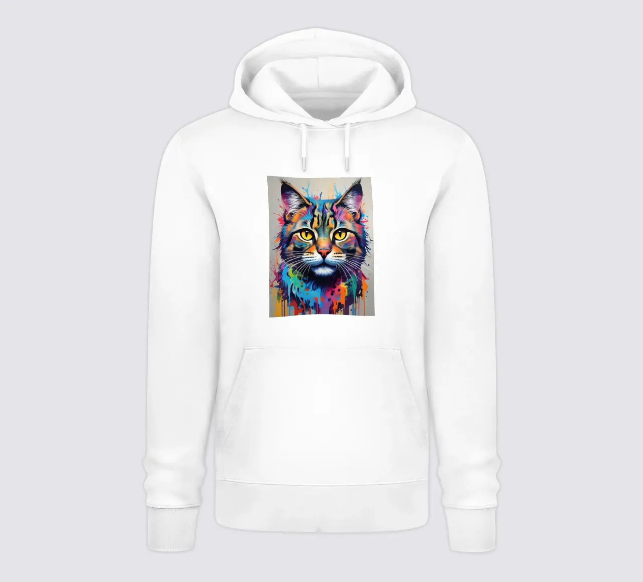 Gatto sguardo elettrico graffitti felpa con cappuccio da MakArena