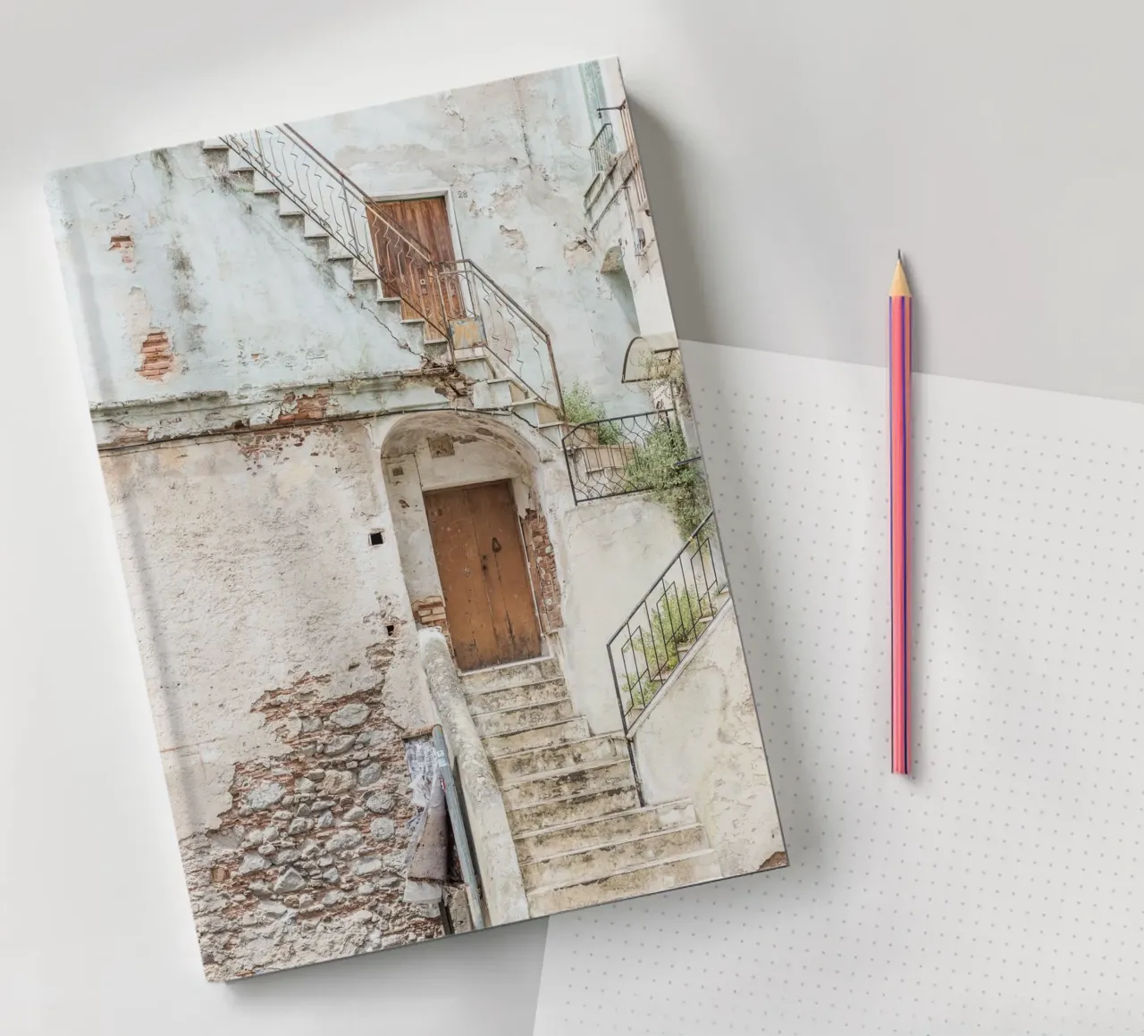 Pastel facade in Italy notebook by photolovers