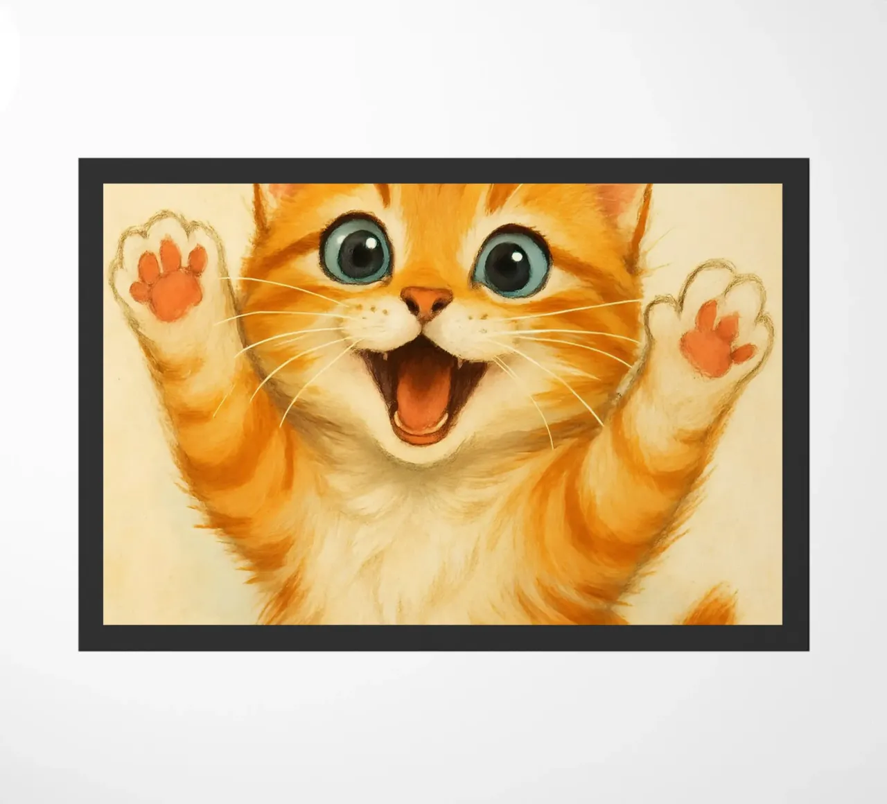 Gatto felice zerbino da MakArena