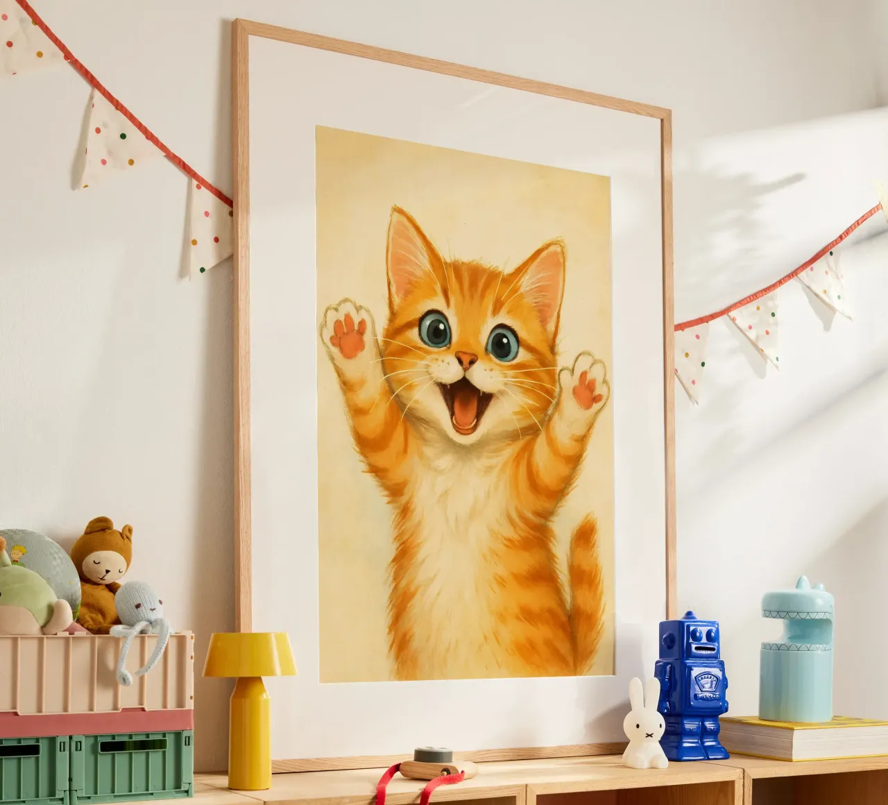 Gatto felice carta hahnemühle da MakArena