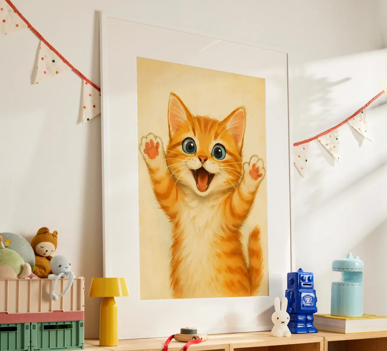 Gatto felice carta hahnemühle da MakArena