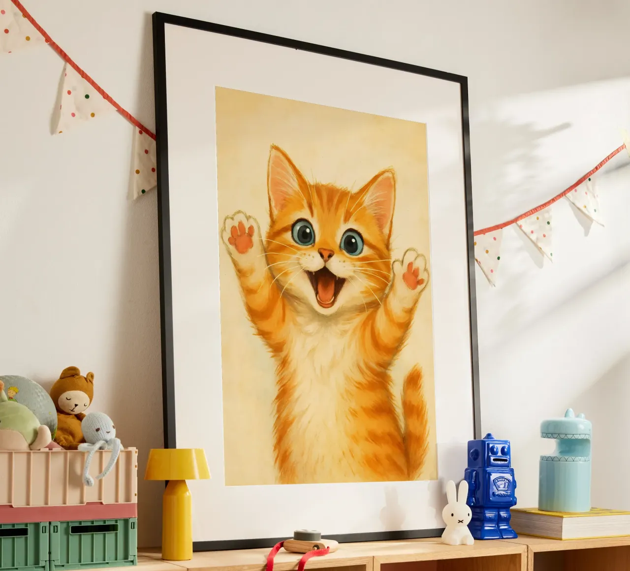 Gatto felice carta hahnemühle da MakArena
