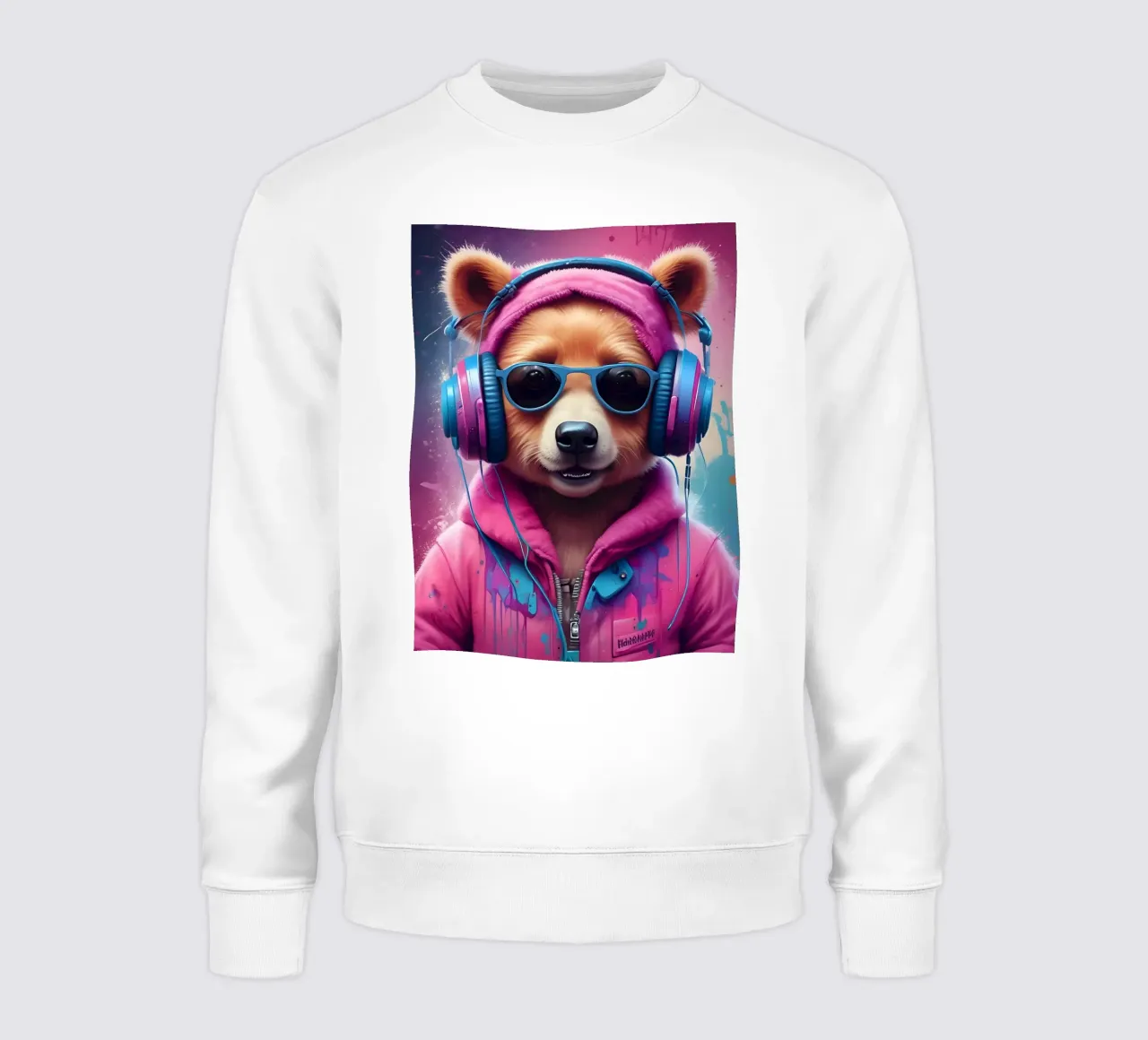 Roze beer muziek sweatshirt van MakArena