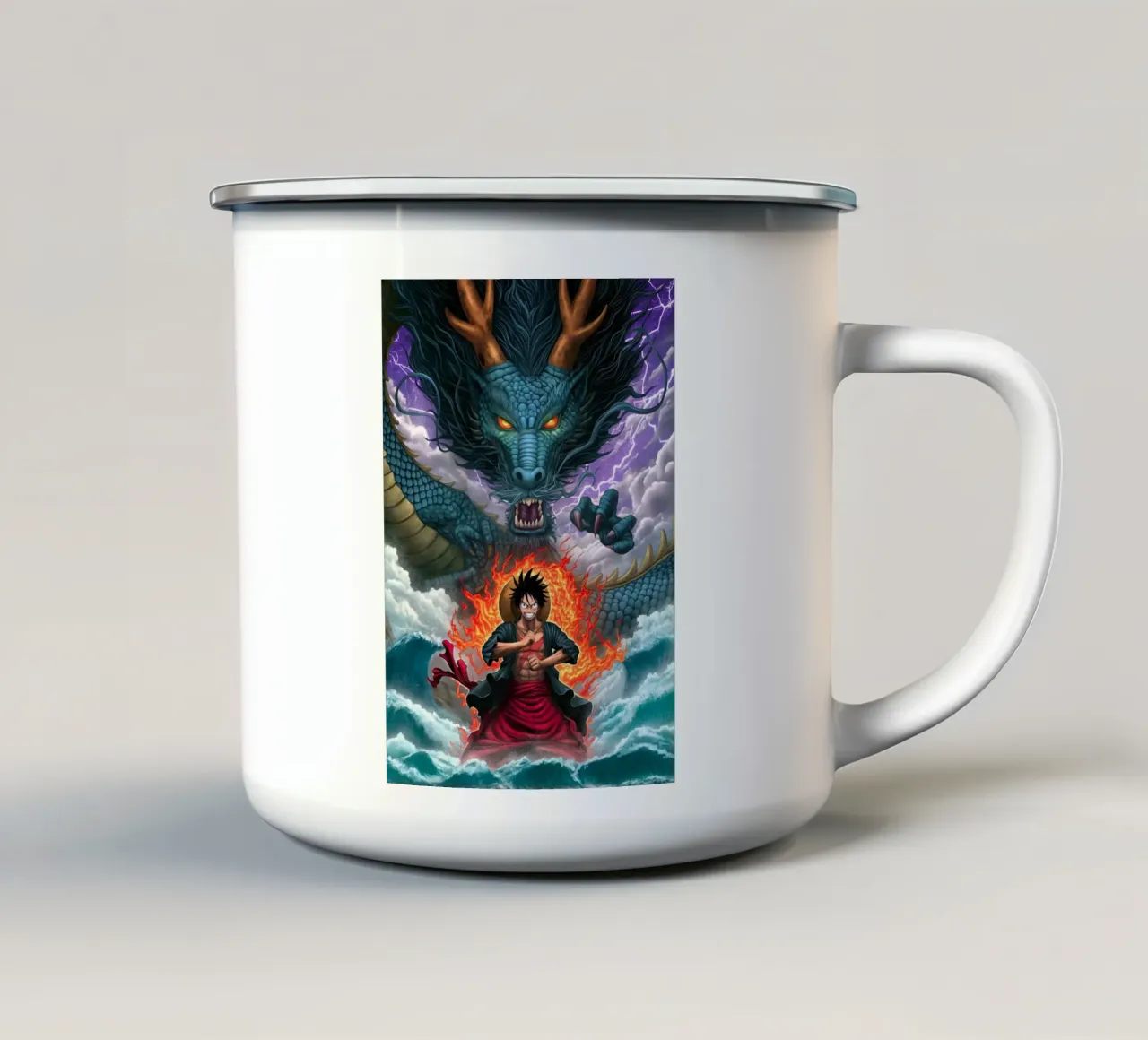 Un pezzo tazza in smalto da Fleur de Lys