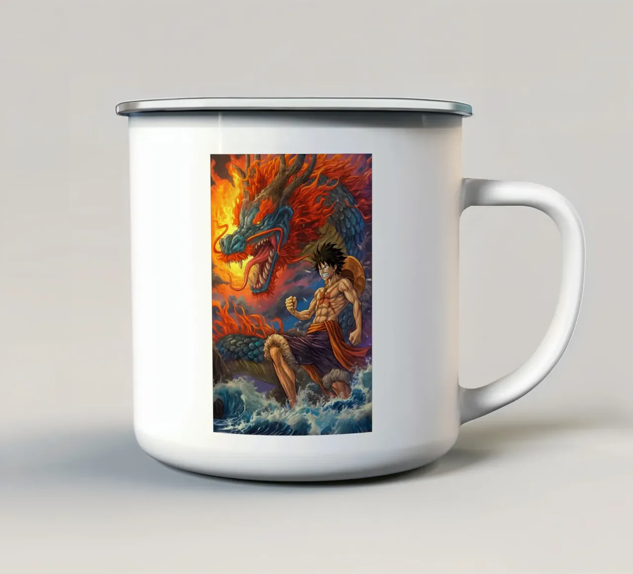 Un pezzo tazza in smalto da Fleur de Lys