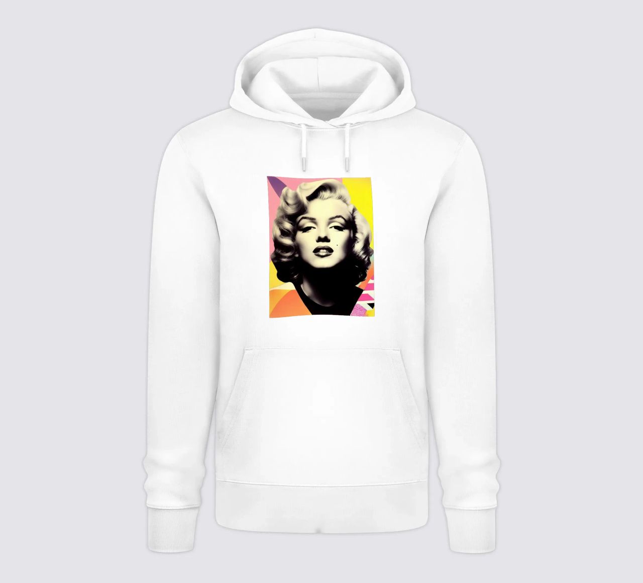 Ritratto di Marilyn Monroe nel design di Memphis felpa con cappuccio da Autofocus