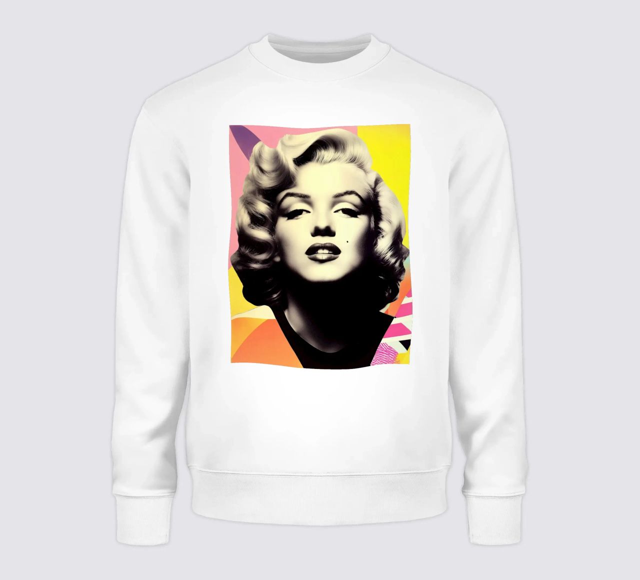 Ritratto di Marilyn Monroe nel design di Memphis felpa da Autofocus