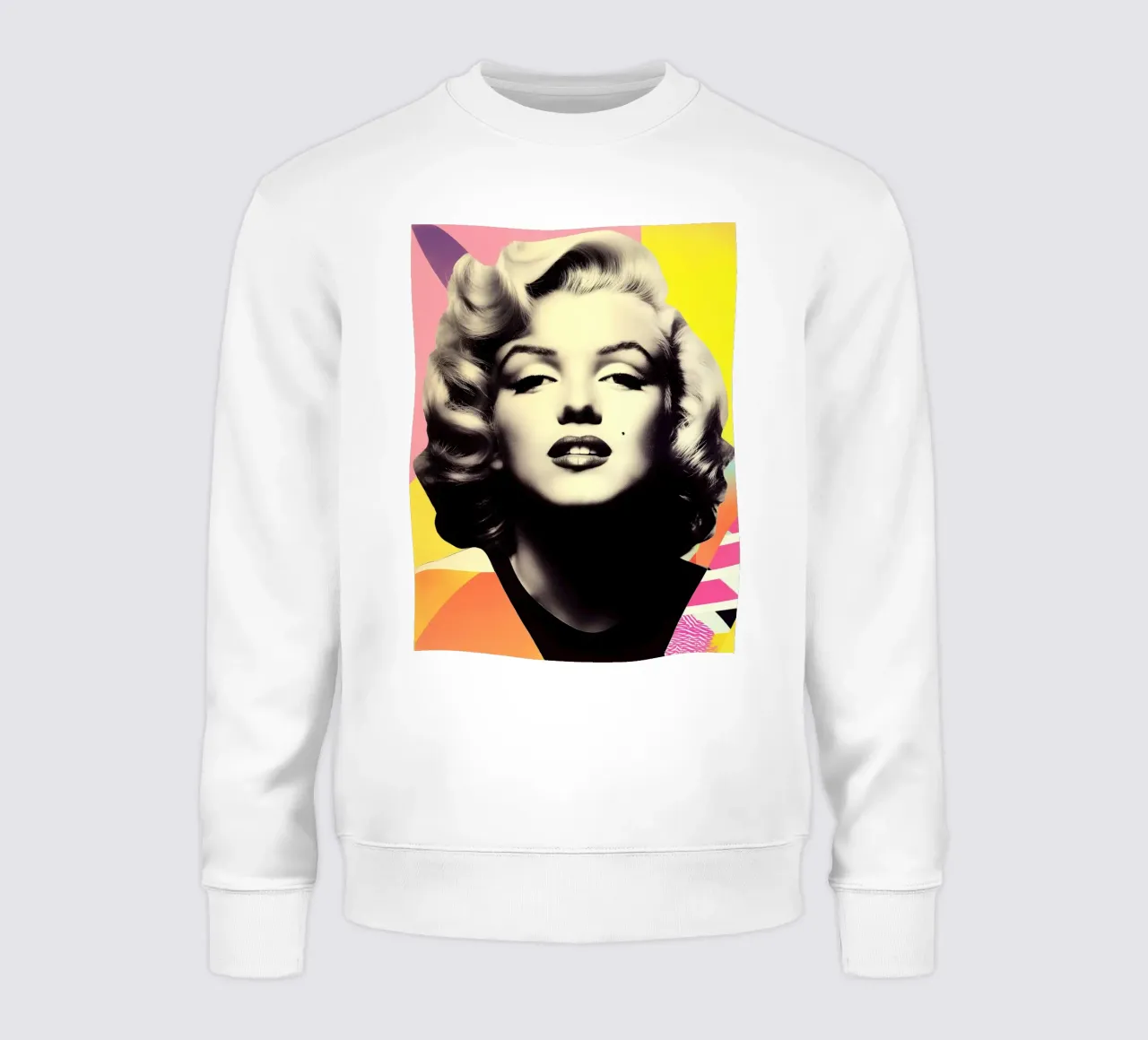 Ritratto di Marilyn Monroe nel design di Memphis felpa da Autofocus