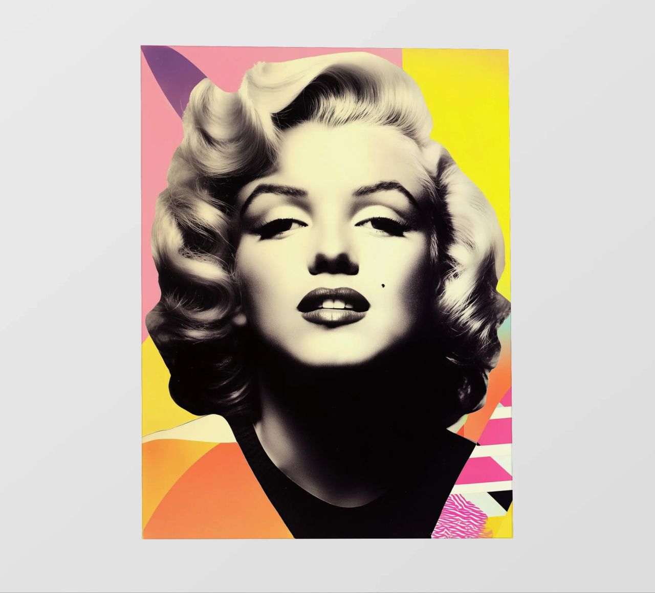 Ritratto di Marilyn Monroe nel design di Memphis pellicola backlit da Autofocus