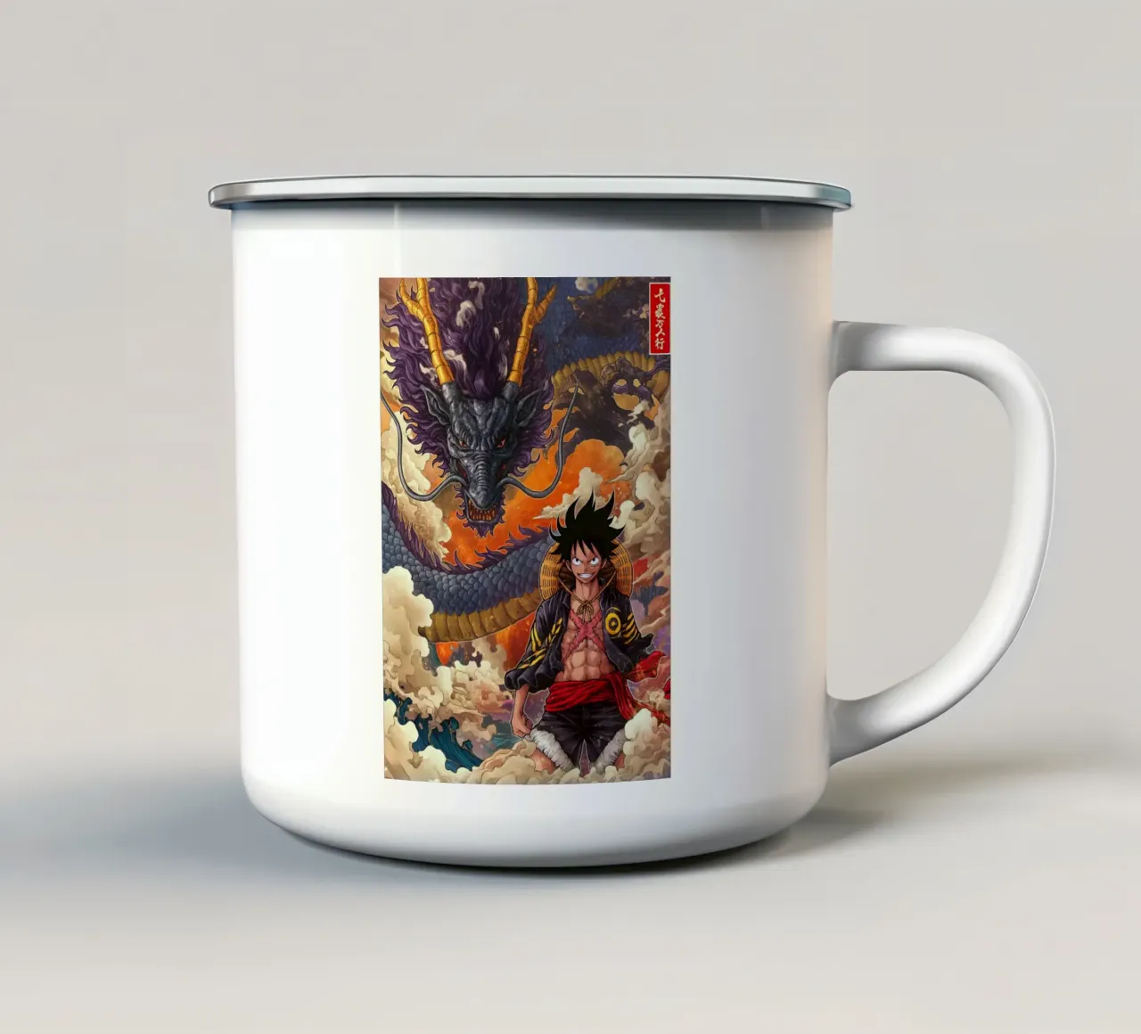 Un pezzo tazza in smalto da Fleur de Lys