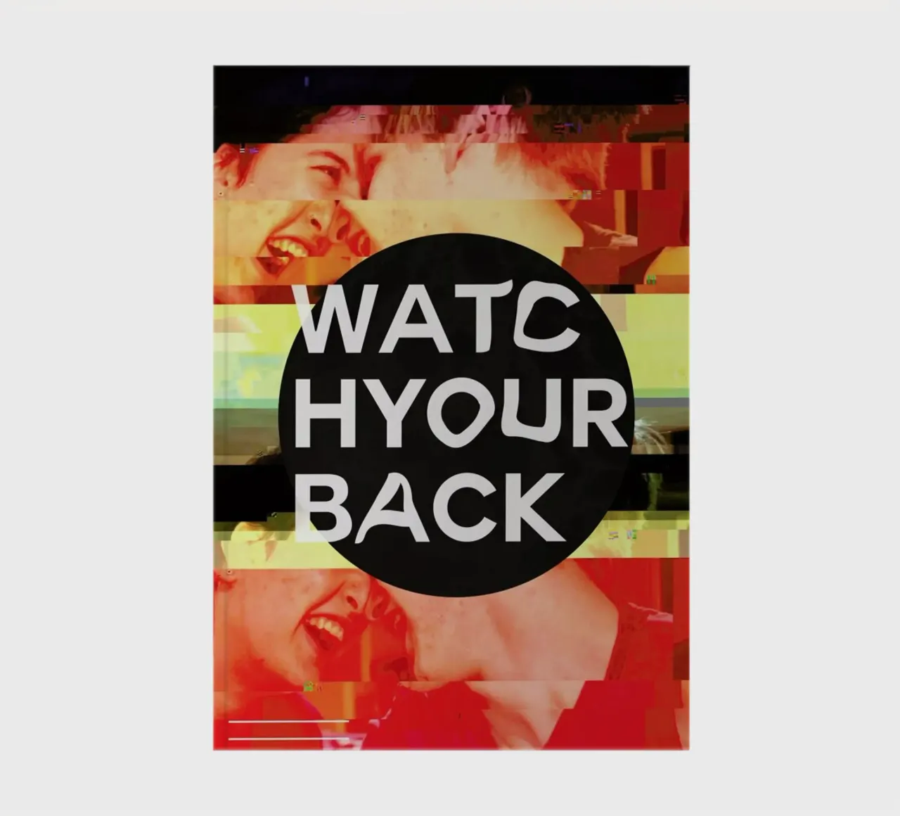 Glitch - Watch Your Back notebook by Ash Nico