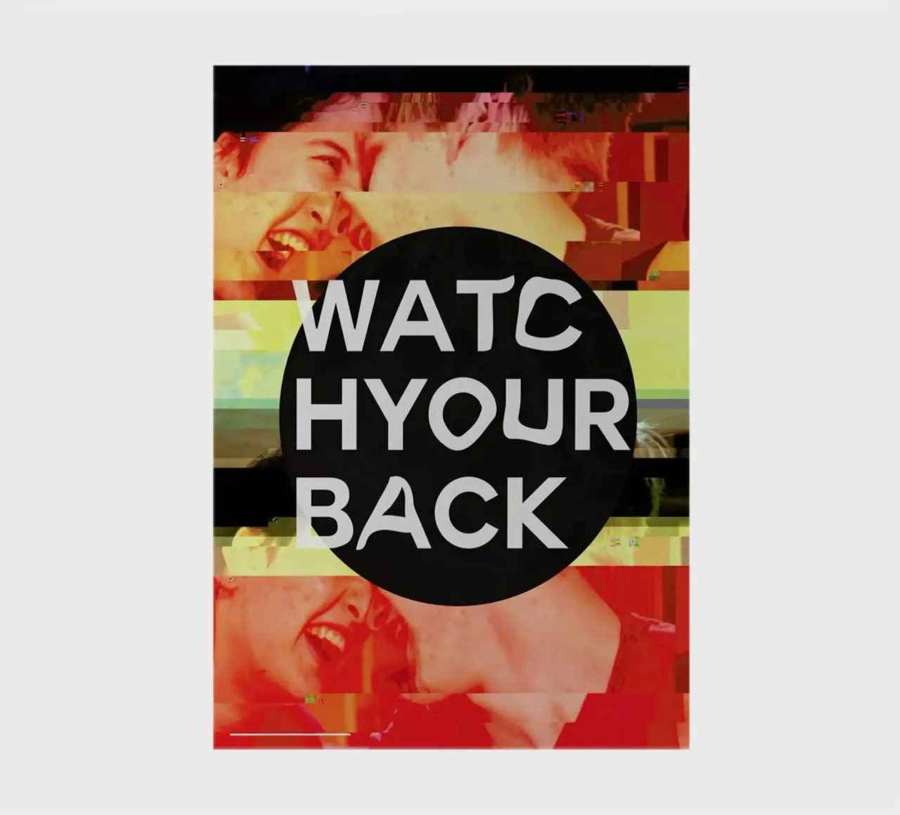 Glitch - Watch Your Back notebook by Ash Nico