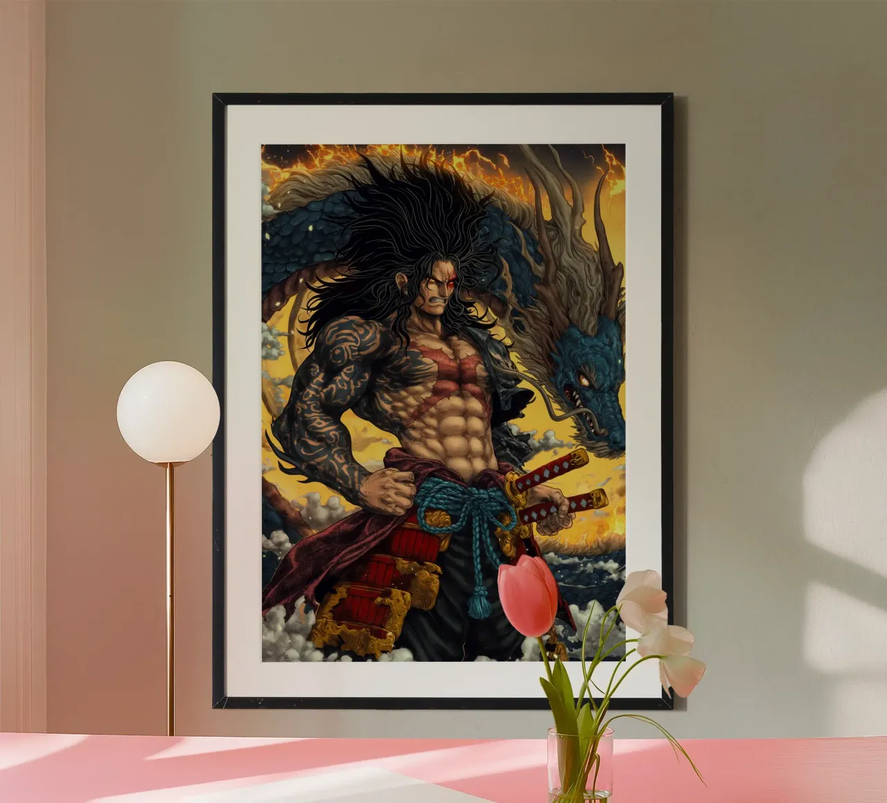 Un pezzo poster con telaio in legno da Fleur de Lys