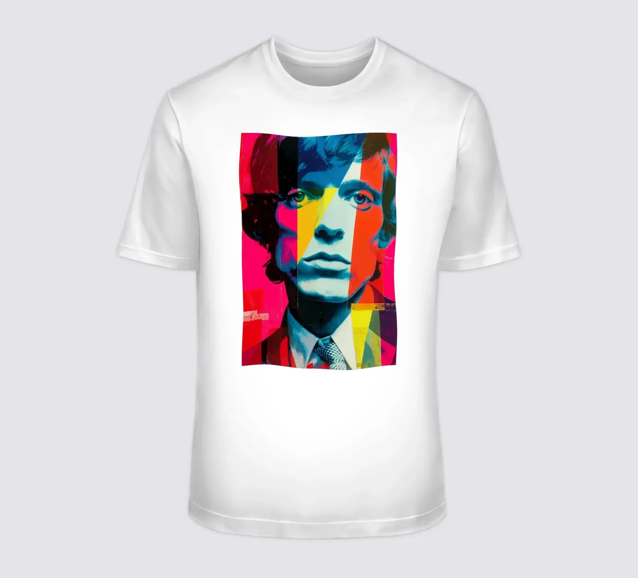 Mick Jagger Porträt | 60er Jahre Nostalgie Digital-Collage T-Shirt von Autofocus