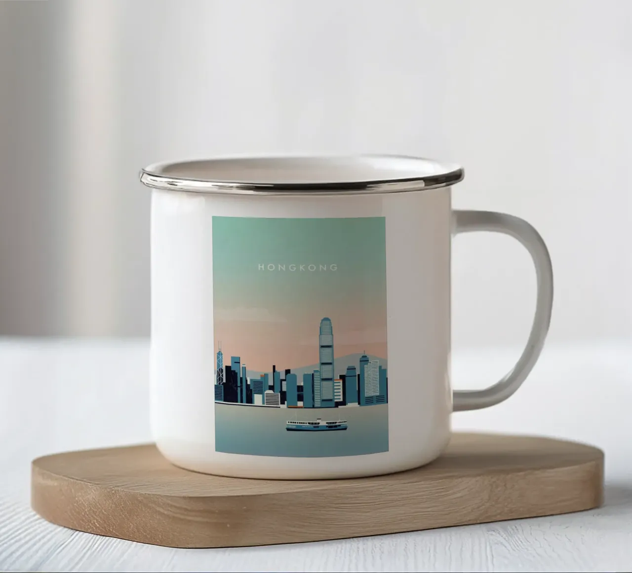 Hong Kong tazza in smalto da Katinka Reinke