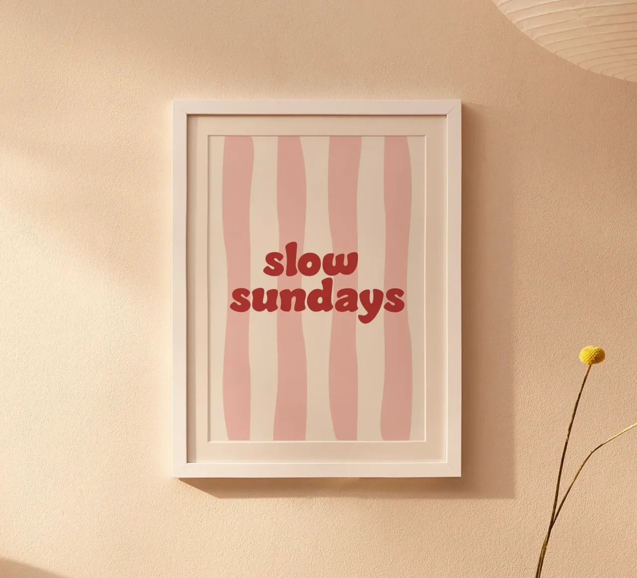 slow sundays poster con telaio in alluminio da be.