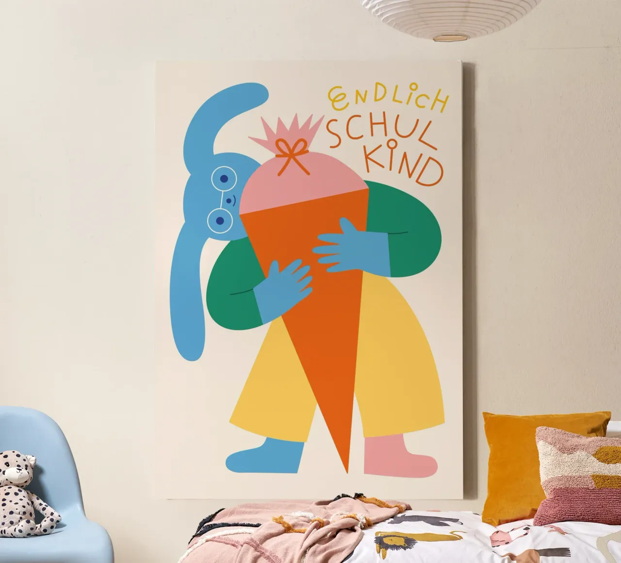 Endlich Schulkind (weiß) tela da Susann Stefanizen