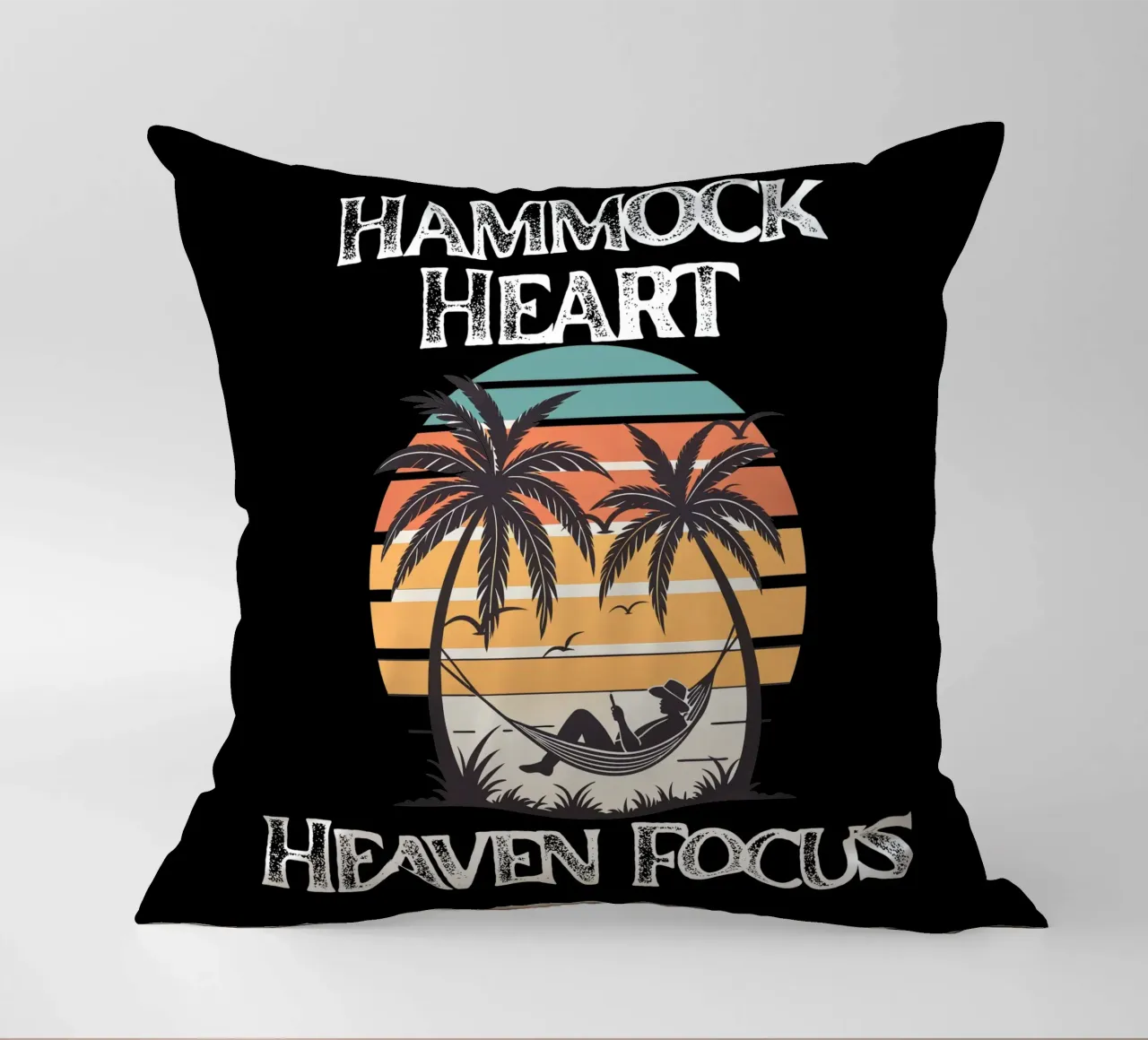 Hammock Heart, Heaven Focus Resting in Divine Peace Look Up decorative cushion by Lionandlamb