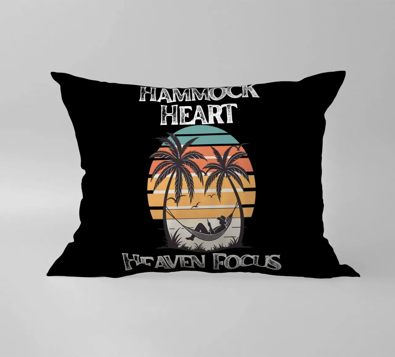 Hammock Heart, Heaven Focus Resting in Divine Peace Look Up decorative cushion by Lionandlamb