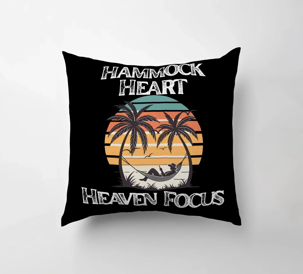 Hammock Heart, Heaven Focus Resting in Divine Peace Look Up decorative cushion by Lionandlamb