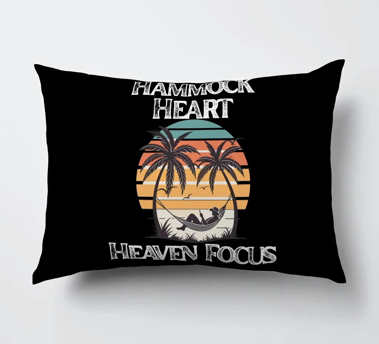 Hammock Heart, Heaven Focus Resting in Divine Peace Look Up decorative cushion by Lionandlamb