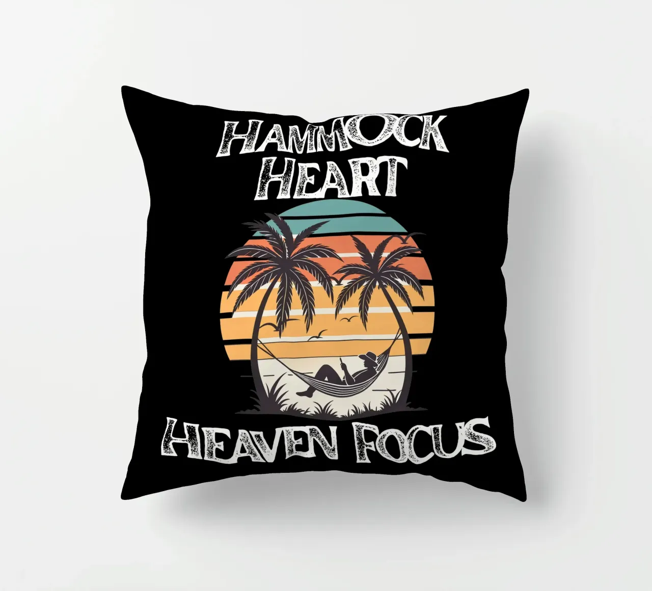 Hammock Heart, Heaven Focus Resting in Divine Peace Look Up decorative cushion by Lionandlamb